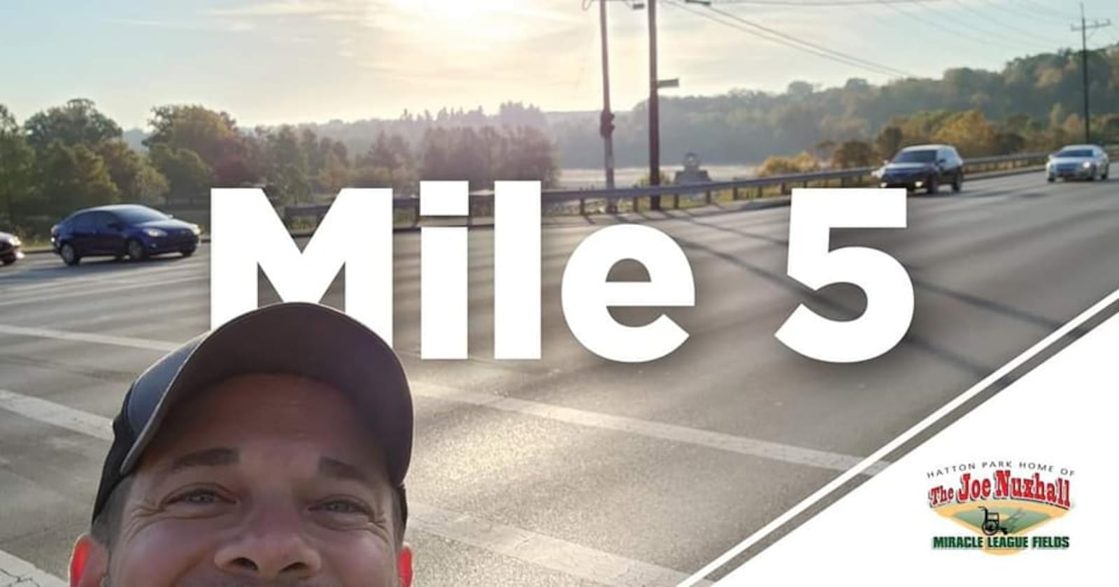 Pictured is Eric Judd of Fairfield during his walk from his home to the Great American Ball Park on Tuesday, Oct. 11, 2022, to raise money for the Joe Nuxhall Miracle League Fields. CONTRIBUTED