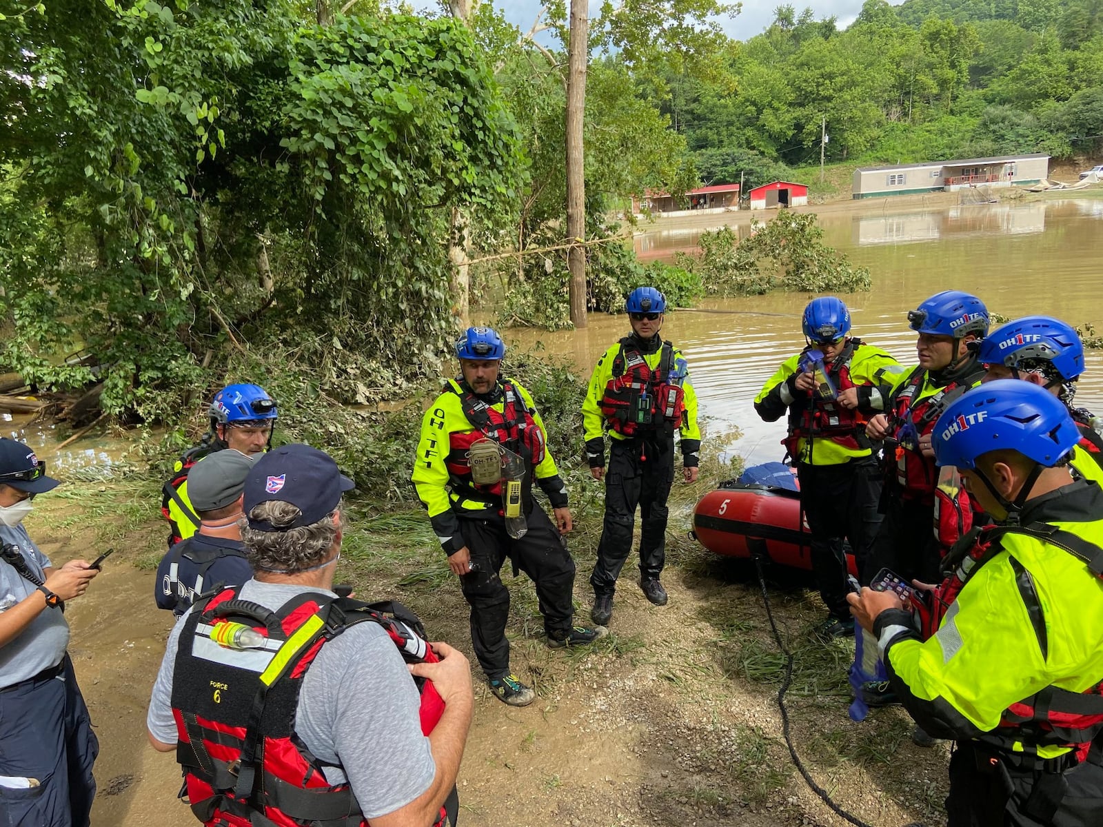 Ohio Task Force 1's search and rescue operations in Kentucky on July 29, 2022. Credit: Ohio Task Force 1's Facebook Page.