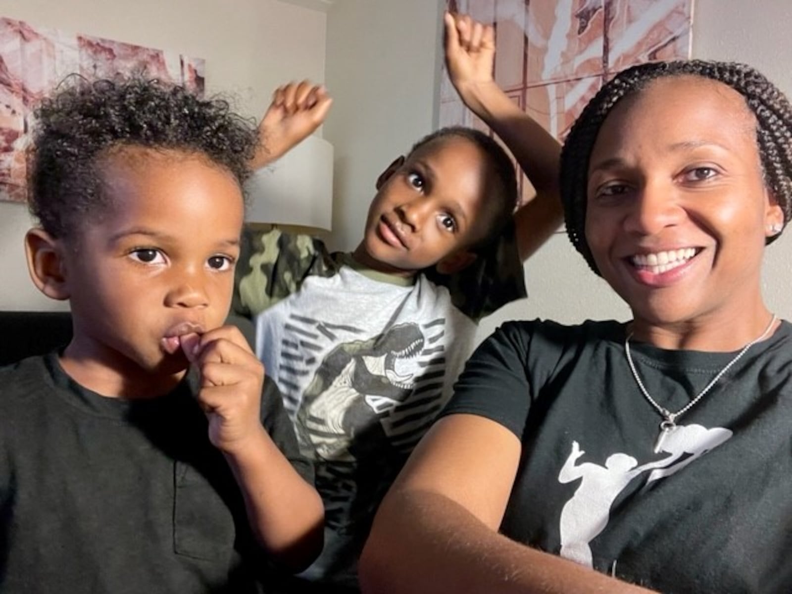 Tamika Williams-Jeter with her two sons: 2 year old Jo Jo (left) and 6 year old R.J. (center). CONTRIBUTED