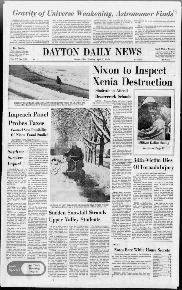 Xenia tornado 1974 DDN pages