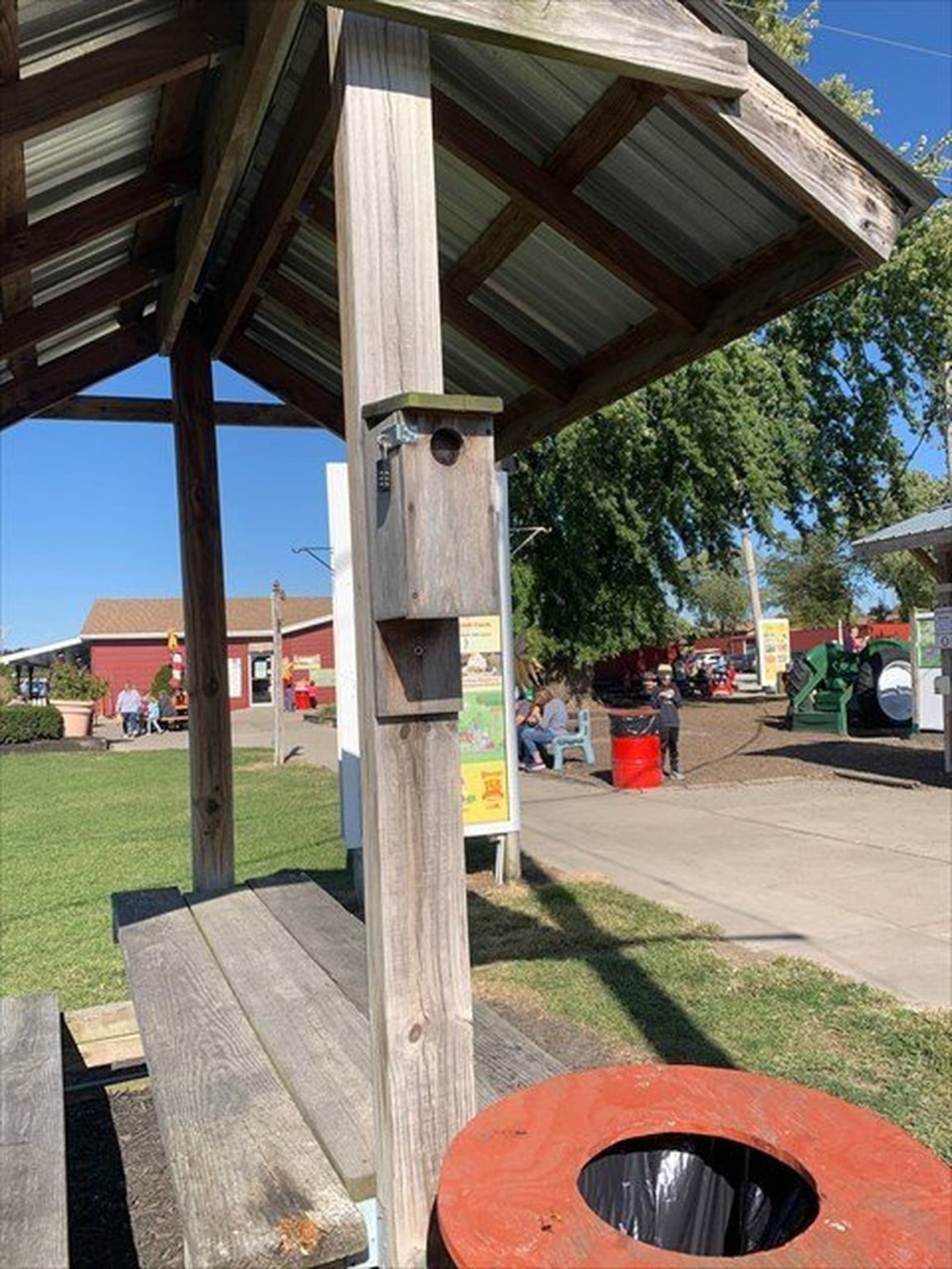 A gadget cache found at Young’s Jersey Dairy in Yellow Springs. REBECCA BOYD / MIAMI VALLEY GEOCACHERS