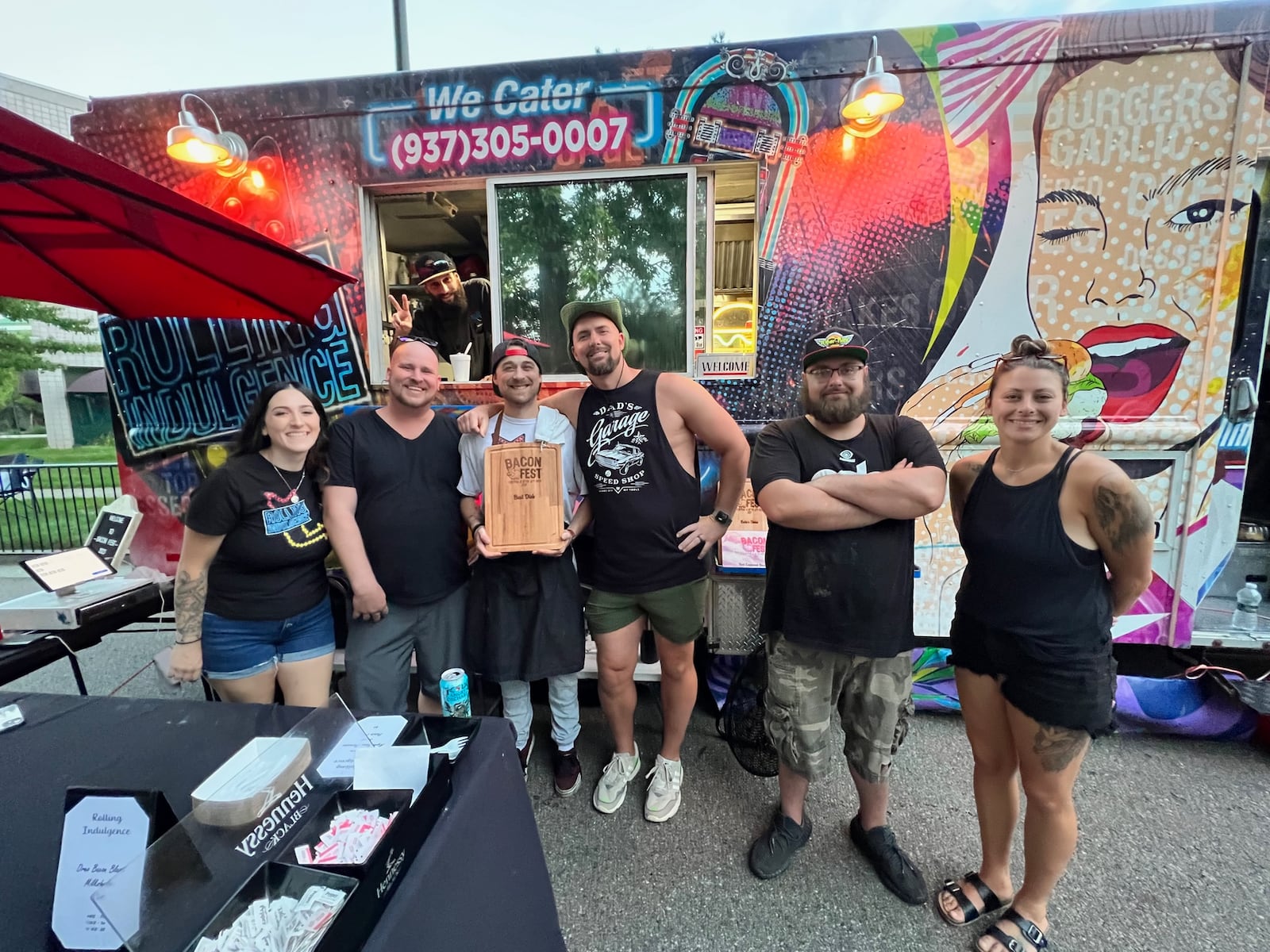 Rolling Indulgence food truck received the Best Dish award at Bacon Fest  2023 the Fraze Pavilion in Kettering on Saturday, Aug. 19. ALEXIS LARSEN/CONTRIBUTOR