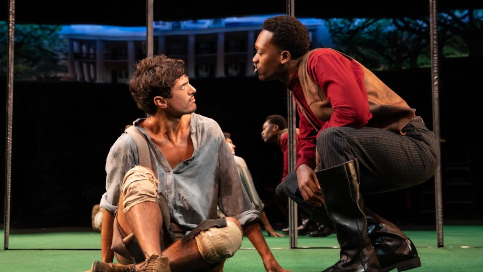 (left to right) Tony nominees James Cusati-Moyer (Dustin) and Ato Blankson-Wood (Gary) in Jeremy O. Harris' drama "Slave Play," which received a record 12 Tony nominations. CONTRIBUTED