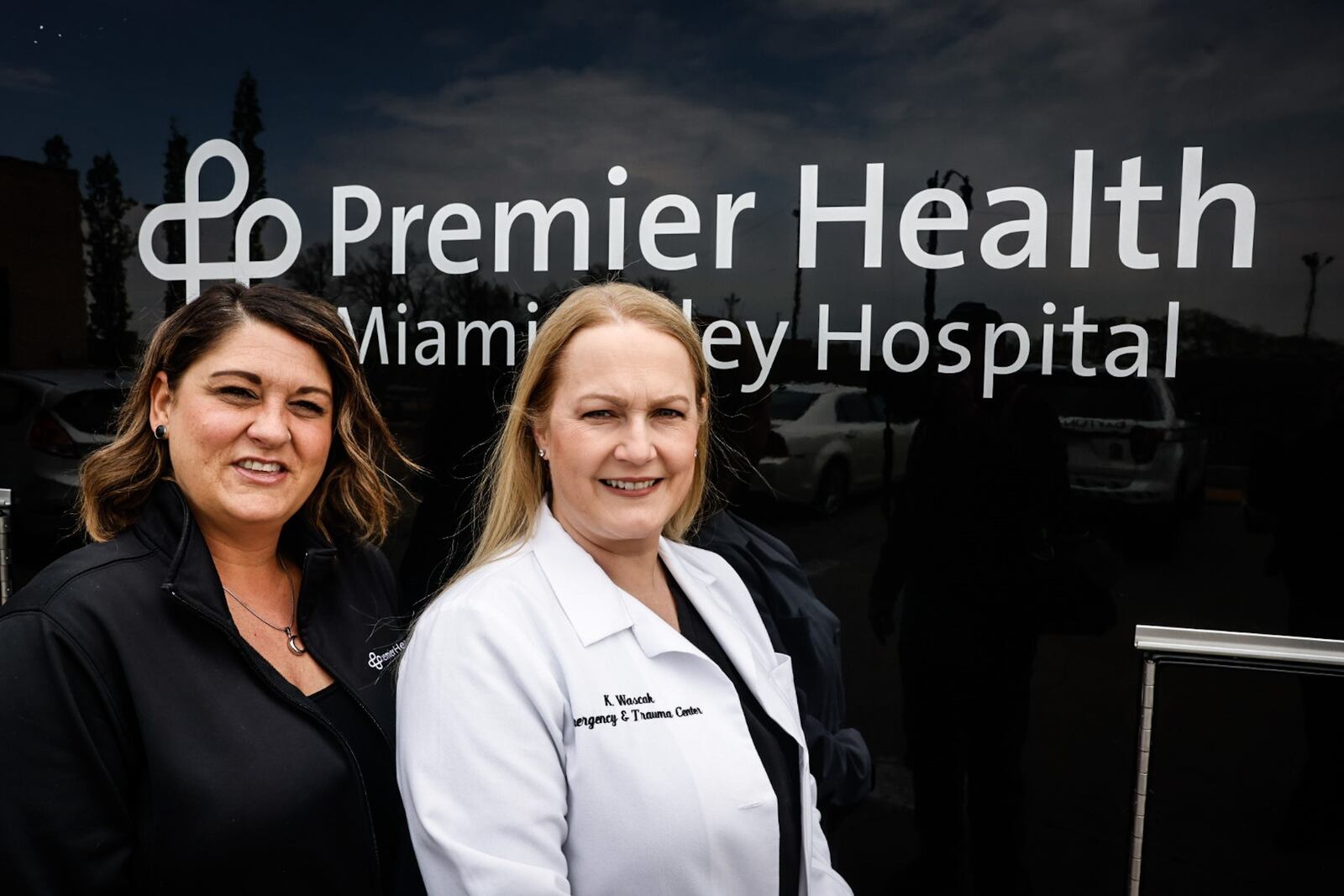 Premier Health substance use navigator, Jill Browder, left and Premier Health M.D. Kim Wascak are a part of the Substance Use Navigator program at Miami Valley Hospital. JIM NOELKER/STAFF