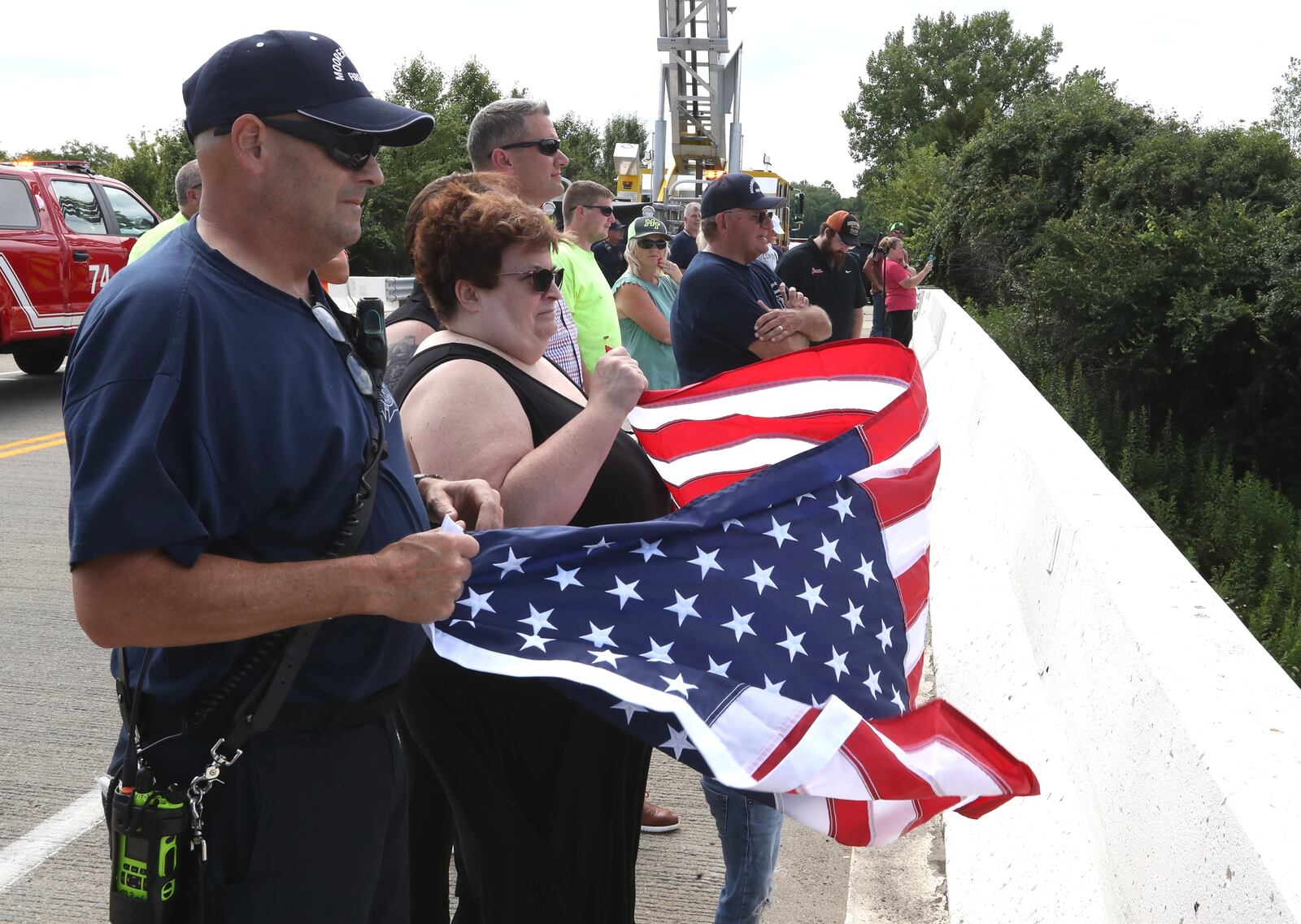 Funeral procession for Clark County Sheriff’s Deputy Matthew Yates Monday, August 1, 2022. BILL LACKEY/STAFF