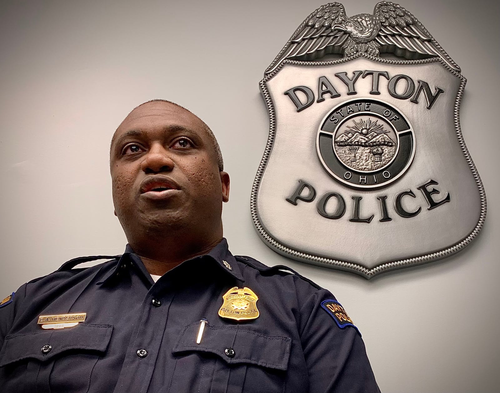 Dayton Police Lt. Col. Eric Henderson talks Monday May 2, 2022 about the one-vehicle quadruple fatal accident at the intersection of N. Gettysburg and St. James avenues. MARSHALL GORBY\STAFF