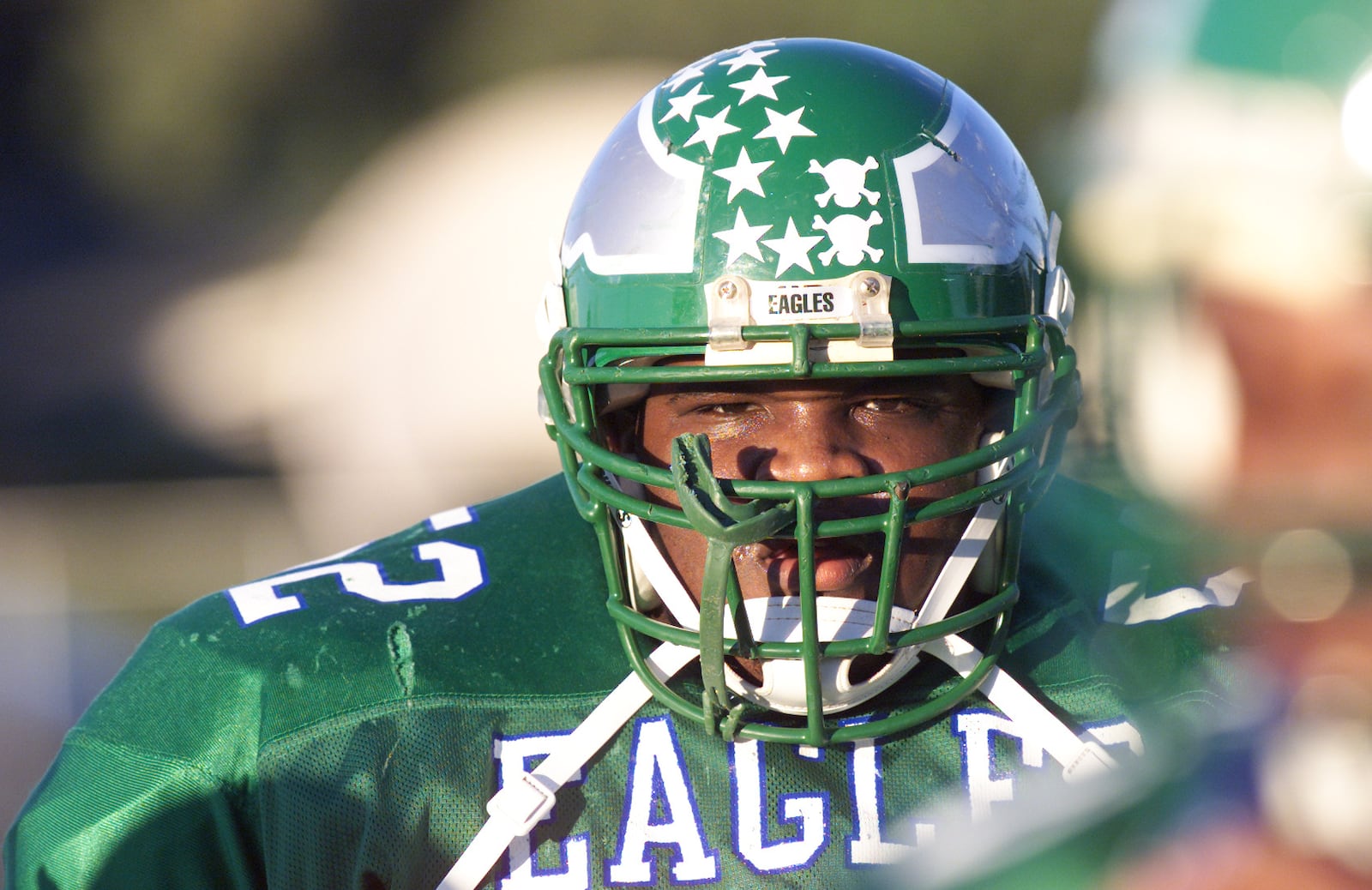 Chaminade-Julienne lineman Brandon McKinney (52) waits to take the field before a game vs. Purcell Marian. DDN FILE