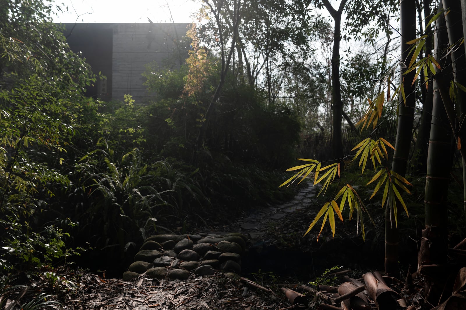 A view of the Luyeyuan Stone Carving Art Museum project by Pritzker Architecture Prize winner Chinese architect Liu Jiakun in Chengdu in southwestern China's Sichuan province on Monday, March 3, 2025. (AP Photo/Ng Han Guan)