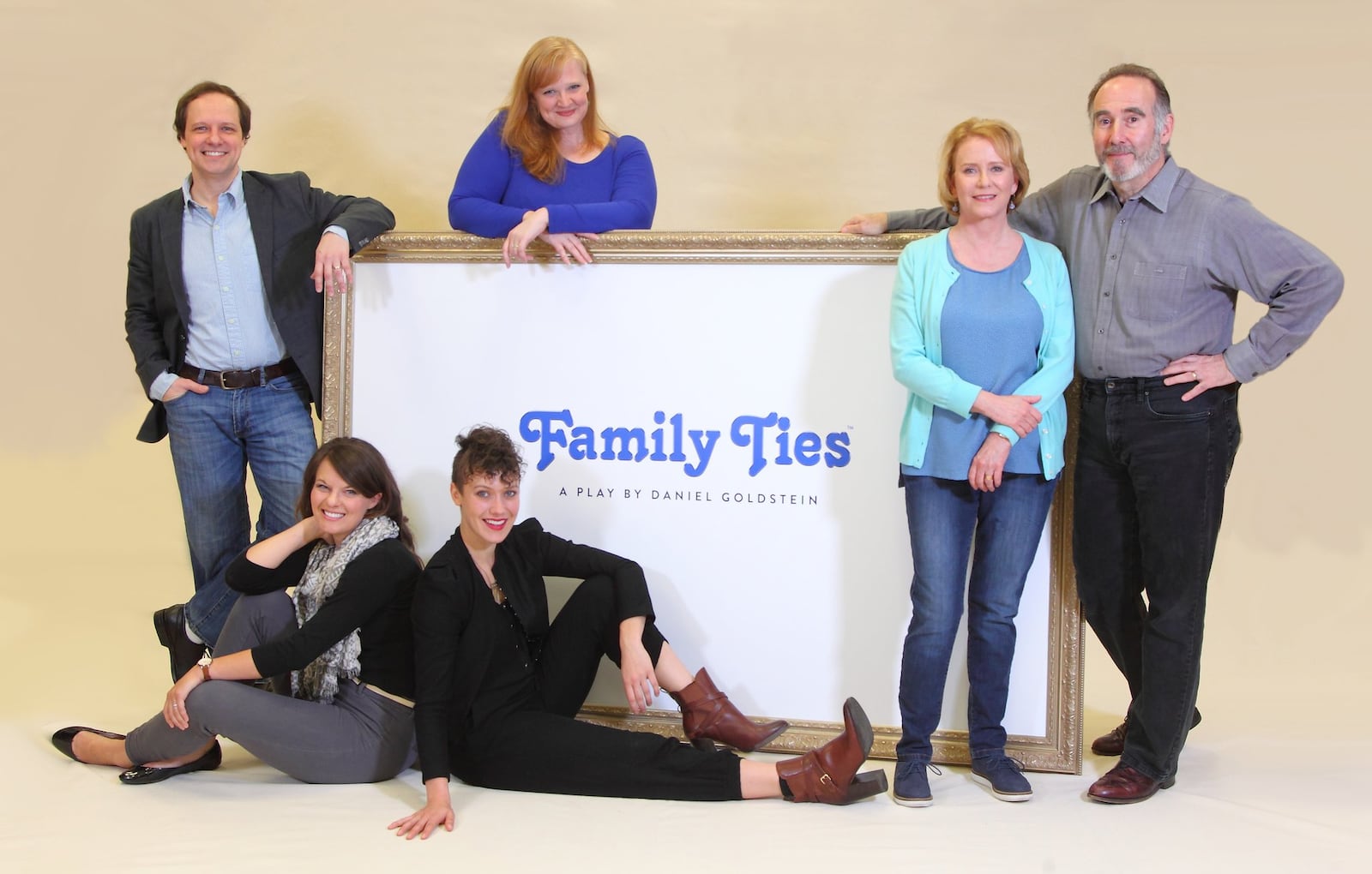 Meet the cast of “Family Ties.” (clockwise from top left) Jim Stanek, Sarah Mackie, Eve Plumb, Lawrence Redmond, Thea Brooks and Maggie Lou Rader. Photo submitted by Scott J. Kimmins.