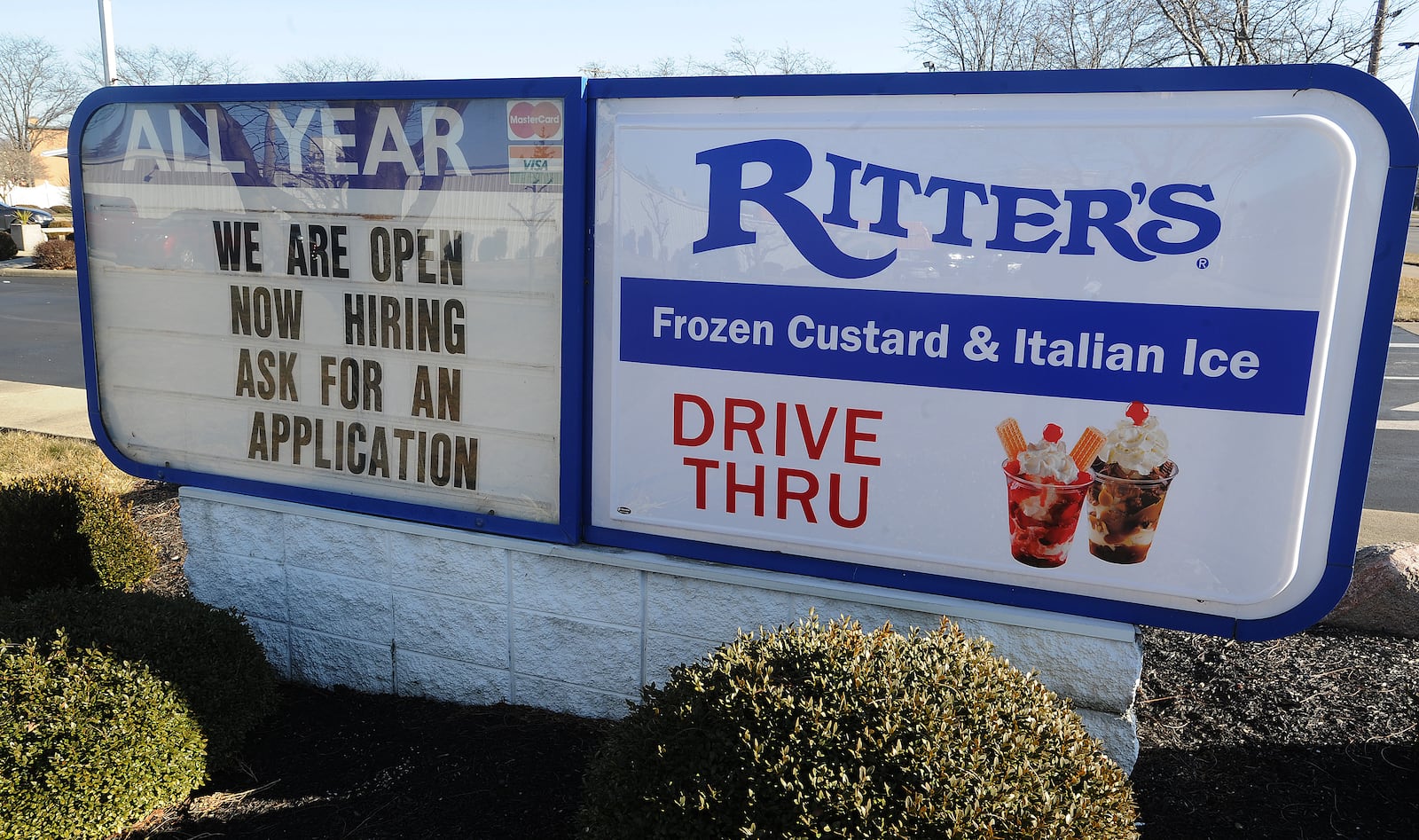 Ritter's Frozon Custard & Italian Ice on Wilmington Pike is hiring. MARSHALL GORBY\STAFF