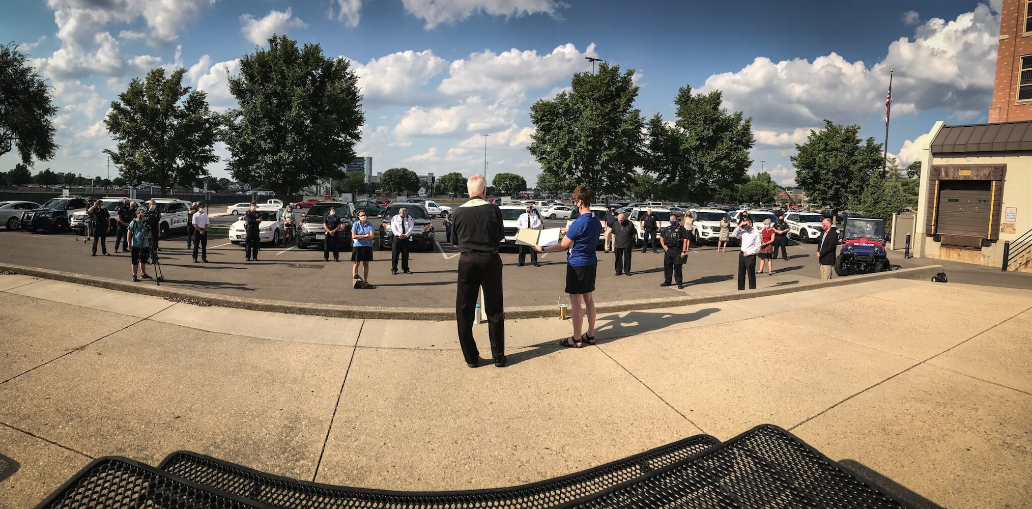 First responders, their vehicles blessed