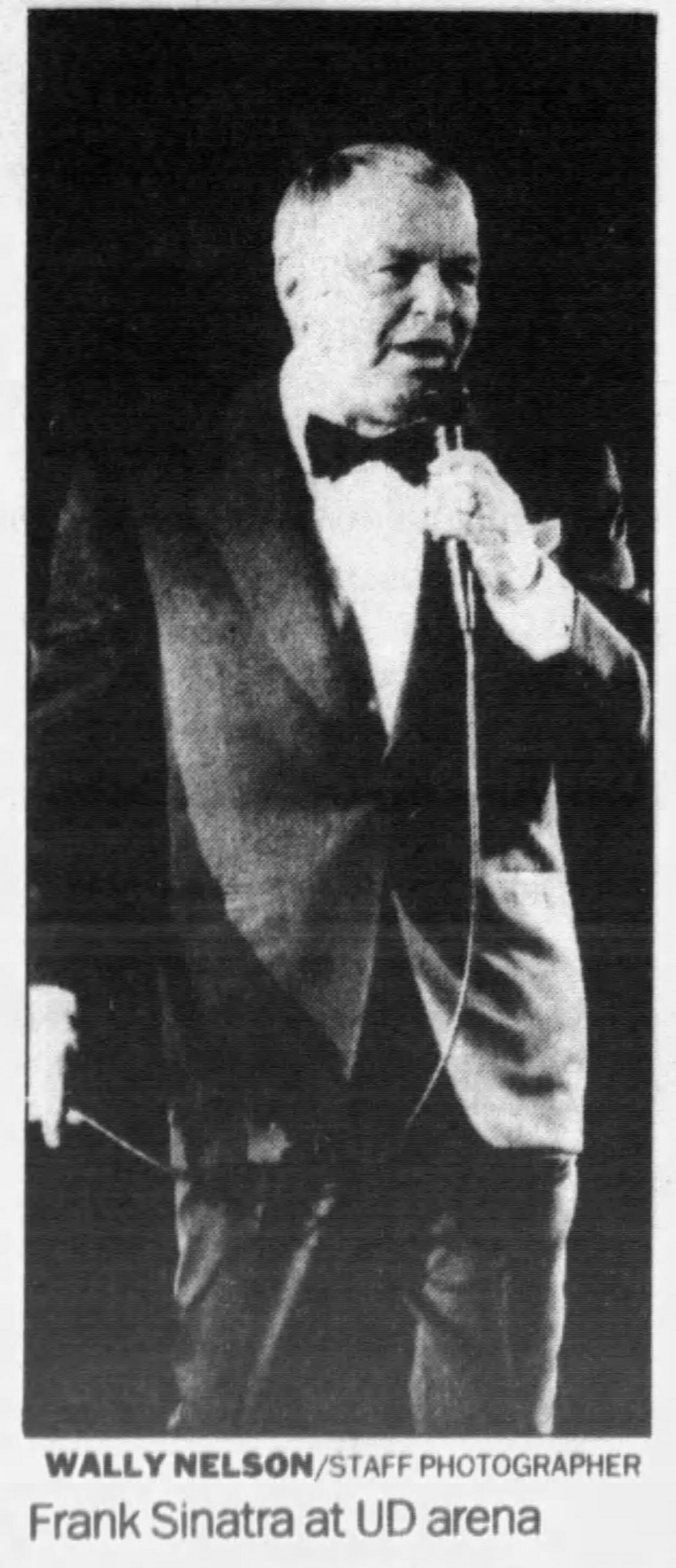 Nov. 12, 1987: 'Old Blue Eyes' Frank Sinatra, shines for fans. DAYTON DAILY NEWS ARCHIVES