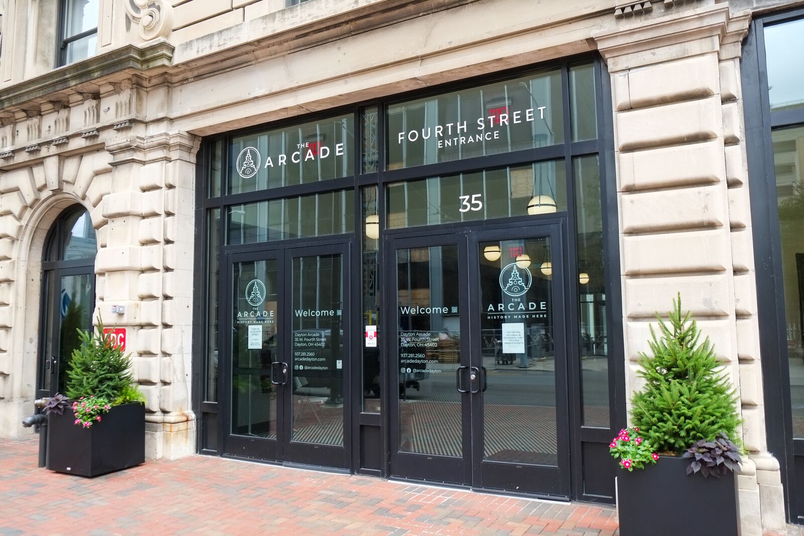 The Fourth St. entrance to the Dayton Arcade. GREG LYNCH / STAFF