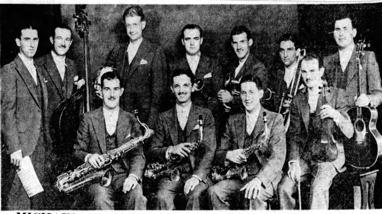 Michael Hauer, seated second from left, and his orchestra in 1932. DAYTON DAILY NEWS ARCHIVES