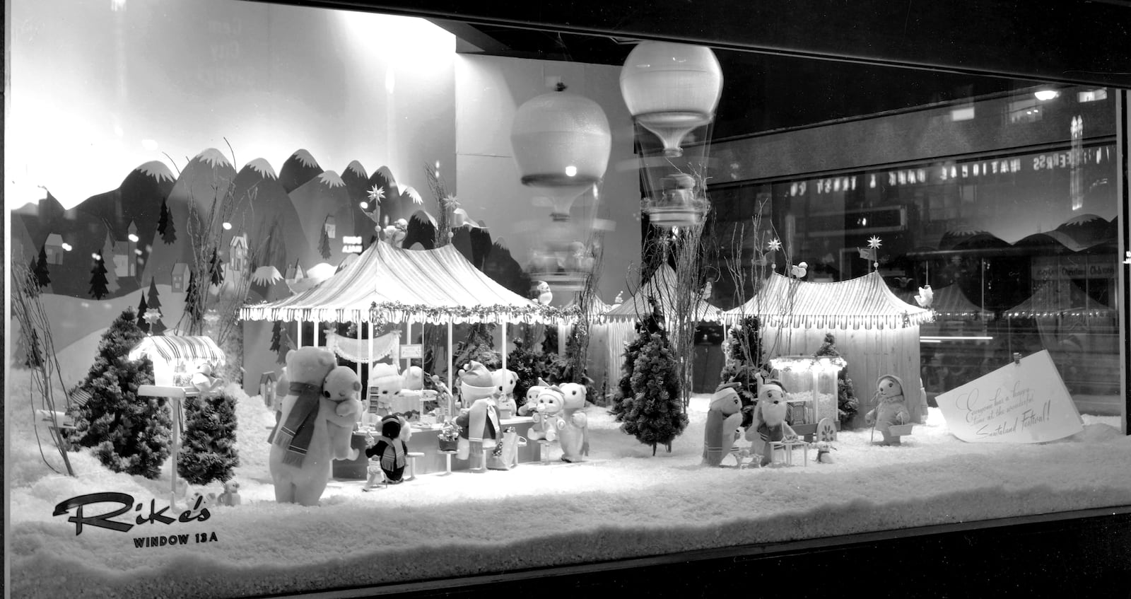 The original Rike's Christmas windows: "Santaland Festival,"  photographed in 1965.Courtesy of Special Collections & Archives, Wright State University, via the Victoria Theatre Association