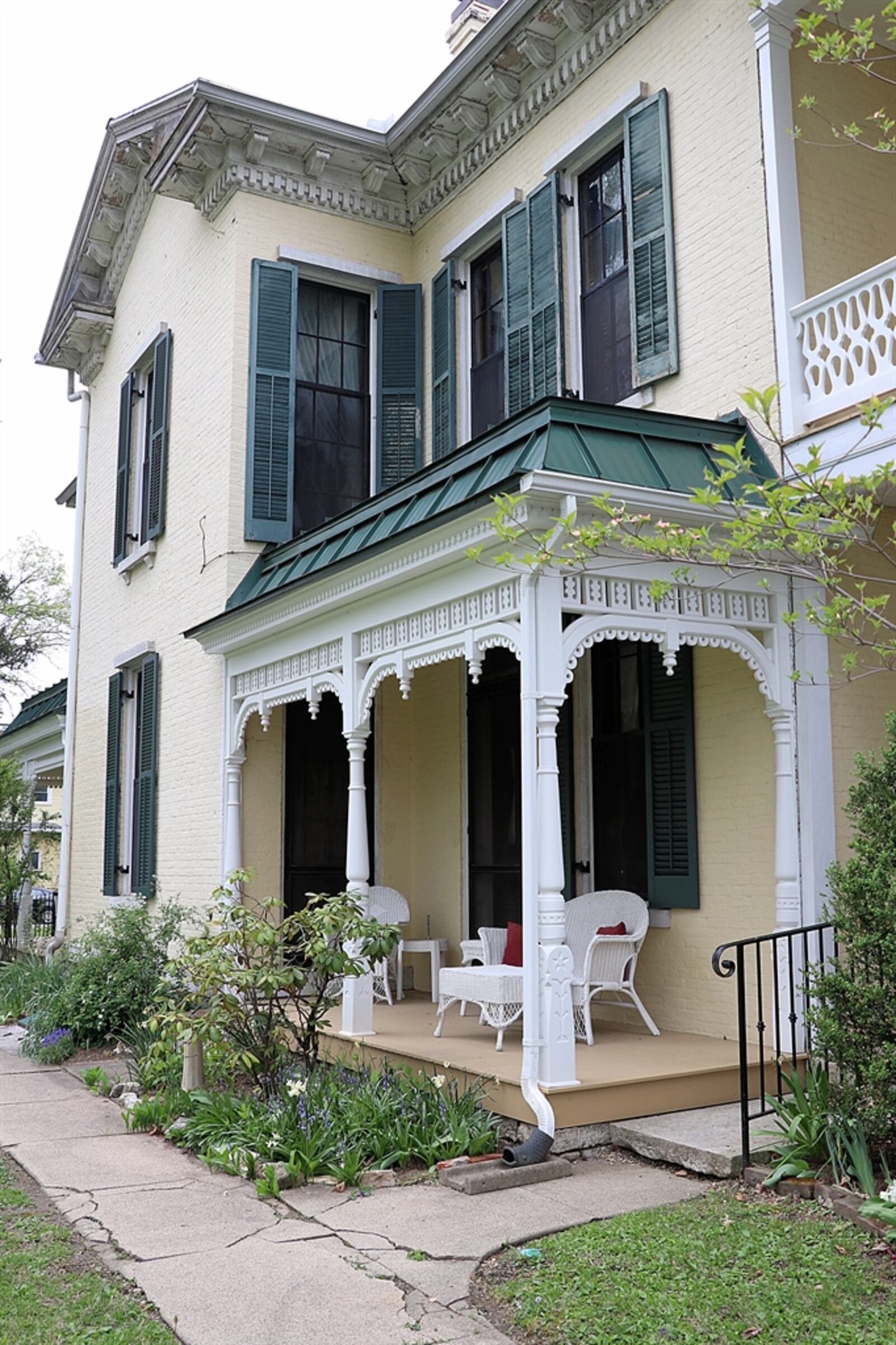 This is one of the four covered porches accessible from every room on the main level. 