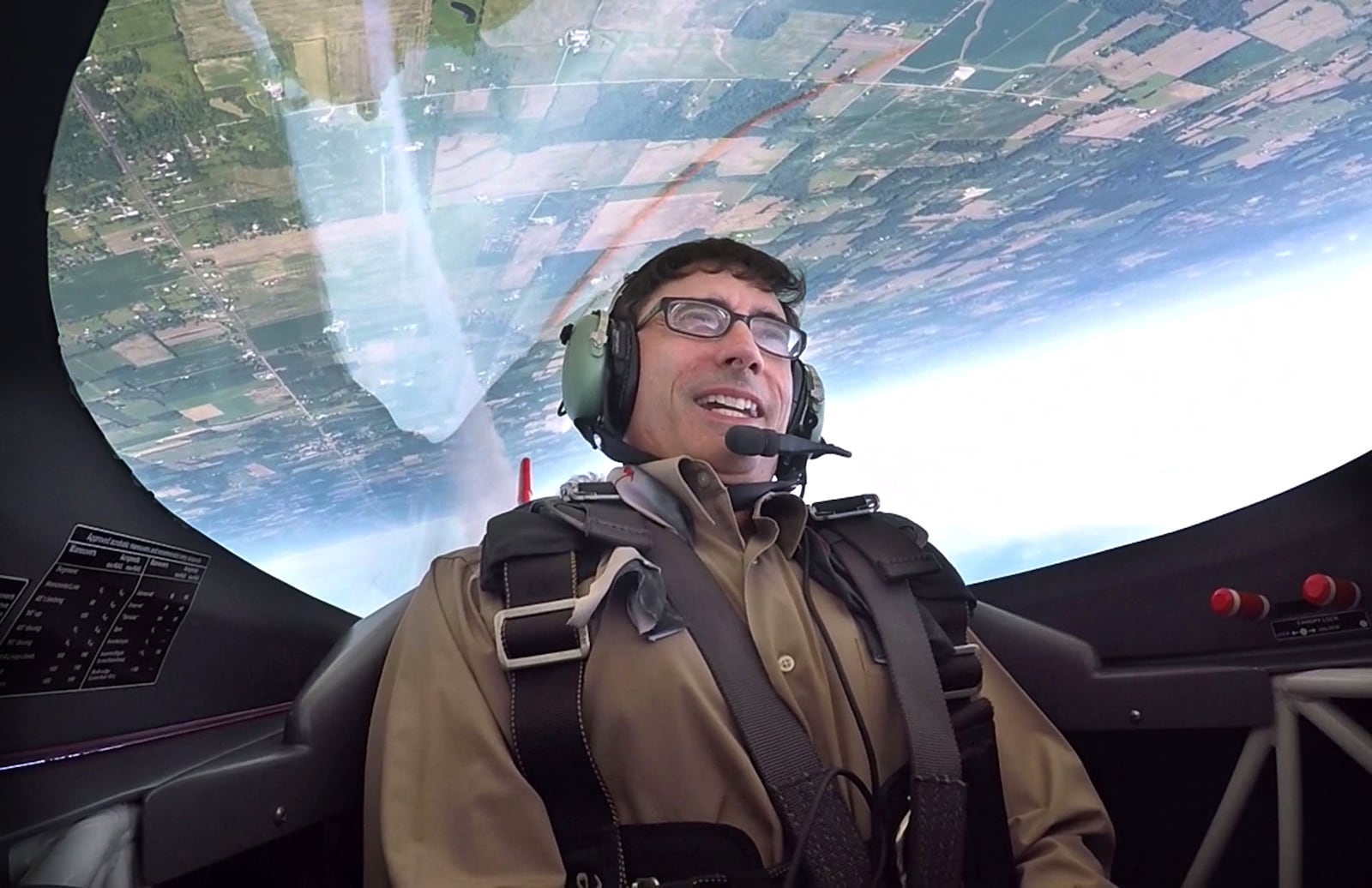 Dayton Daily News writer Barrie Barber flew inverted with legendary air show pilot Sean D. Tucker before the 2017 Vectren Dayton Air Show. TY GREENLEES / STAFF