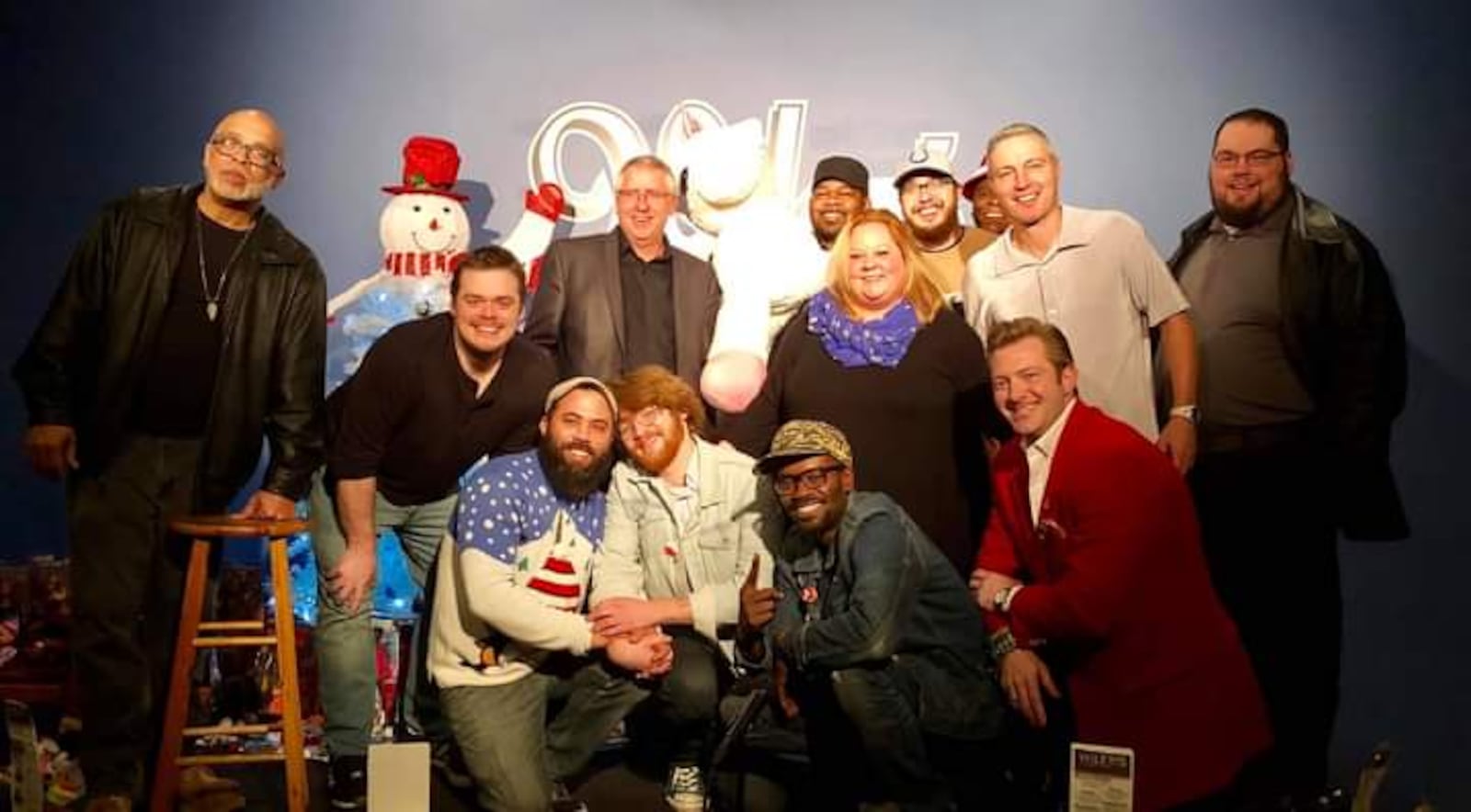 Comedians at one of Wiley's Christmas Toy Drives. CONTRIBUTED