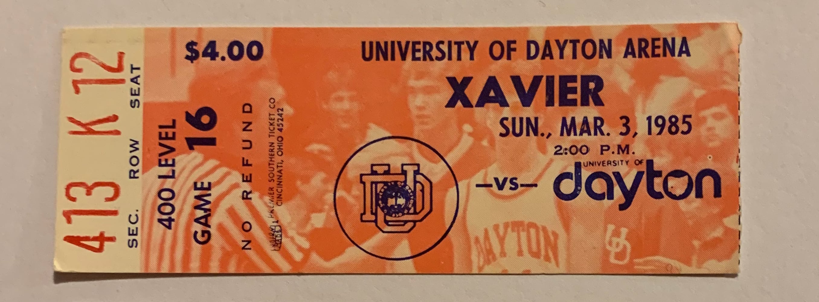 Dayton Flyers ticket stubs