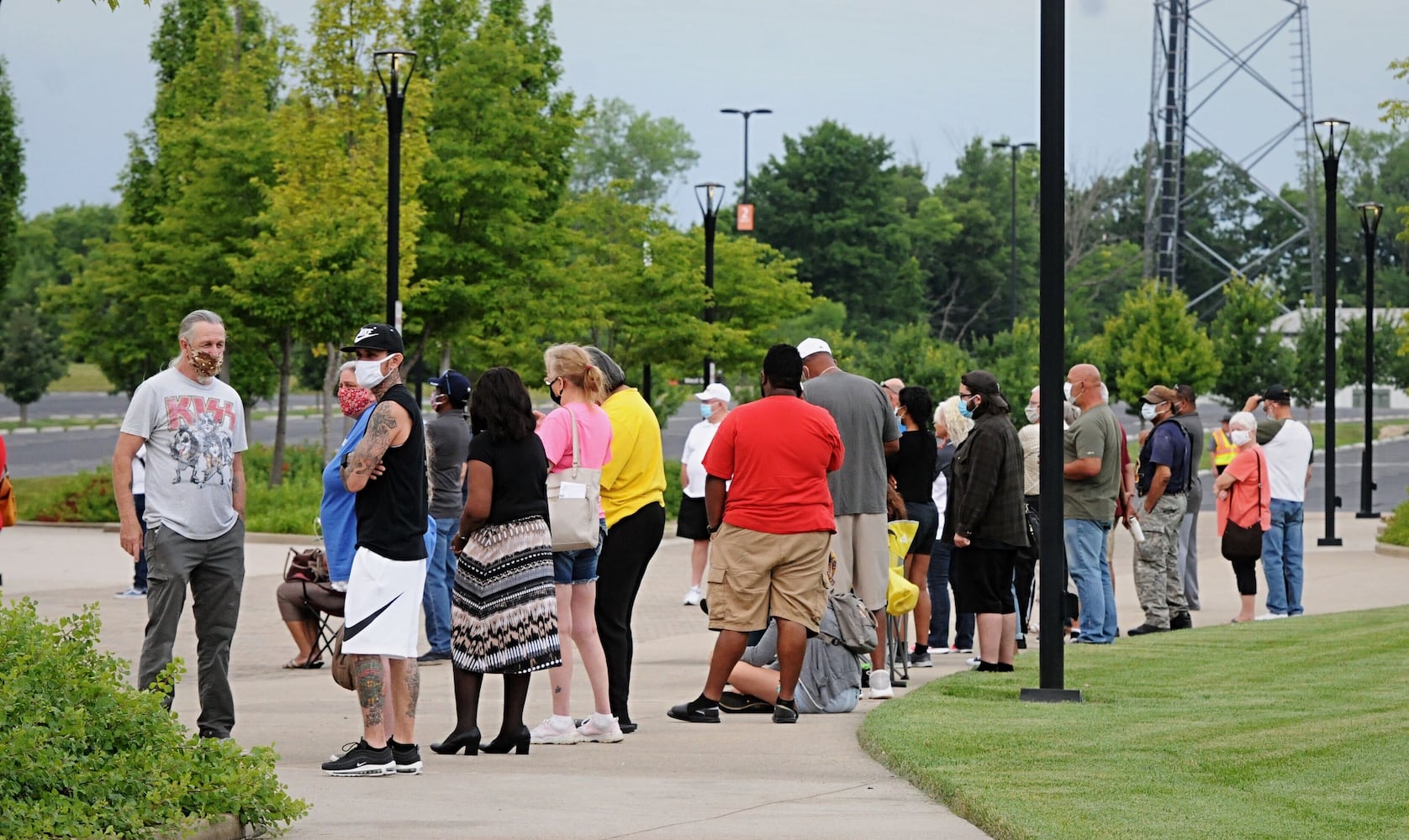 PHOTOS: Lines form early at Huber Heights coronavirus testing site