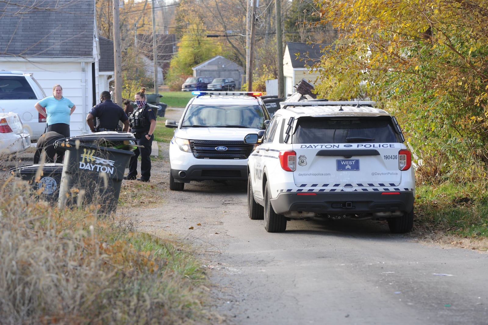 Dayton police crews investigating a shooting on Ardmore Avenue on Tuesday also responded to another scene on Brooklyn Avenue. STAFF/MARSHALL GORBY