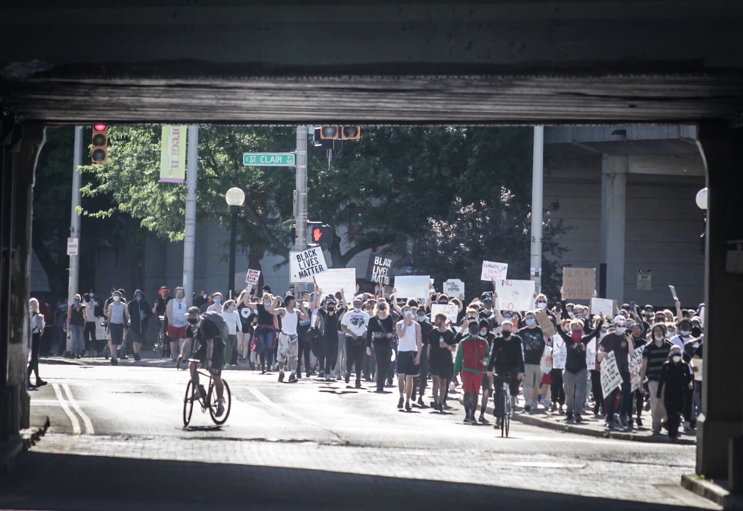 PHOTOS: Protesters gather at Courthouse Square Sunday