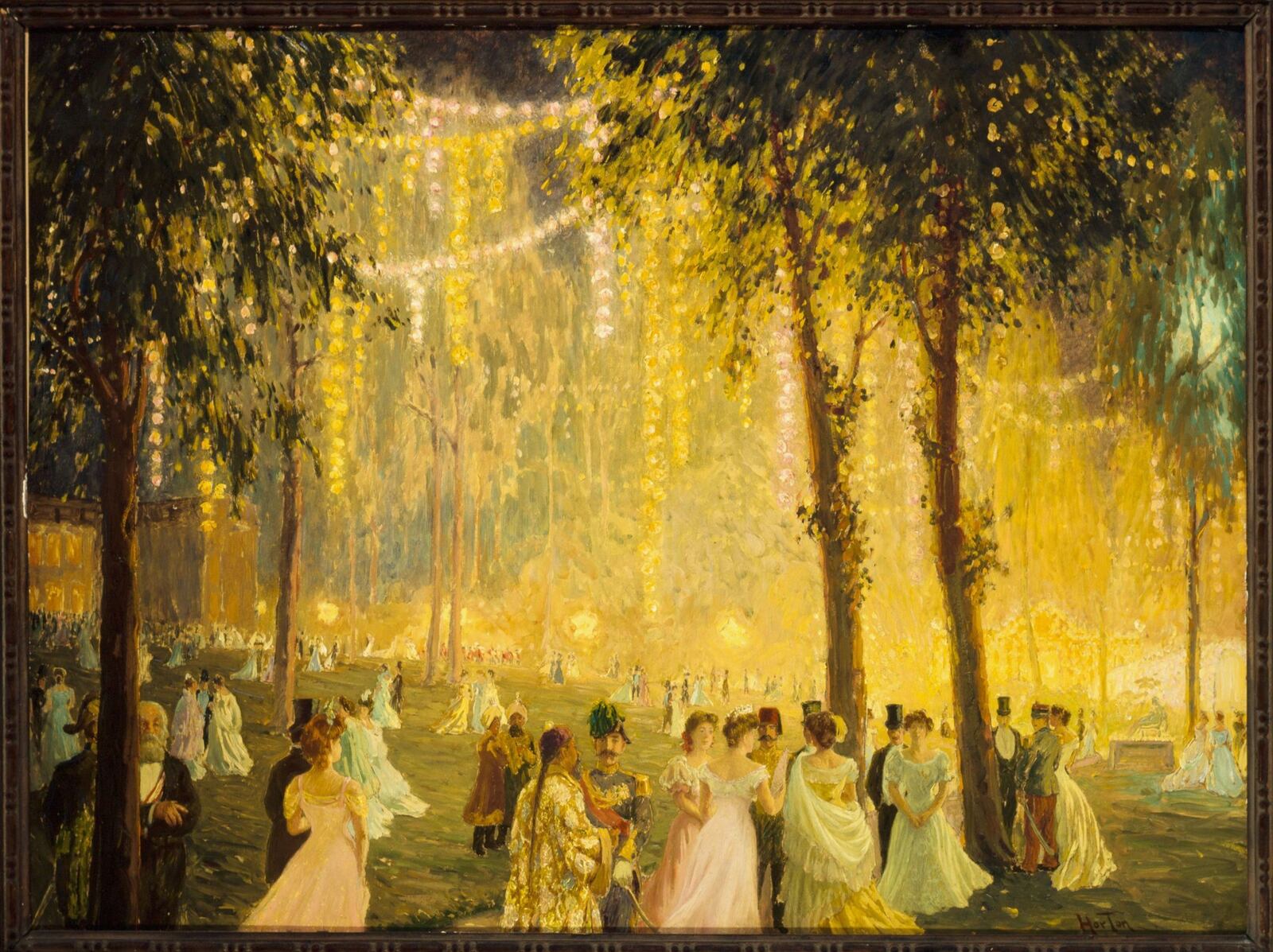 The Cincinnati Art Museum is the second of 3 museums in the United States to exhibit “Paris 1900: City of Entertainment.” This painting by William Samuel Horton is titled “Nighttime Festivities Held by President Loubet at Elysee Palace in Honor of Alfonso XIII.” Credit: Musee Carnavalet, Paris.