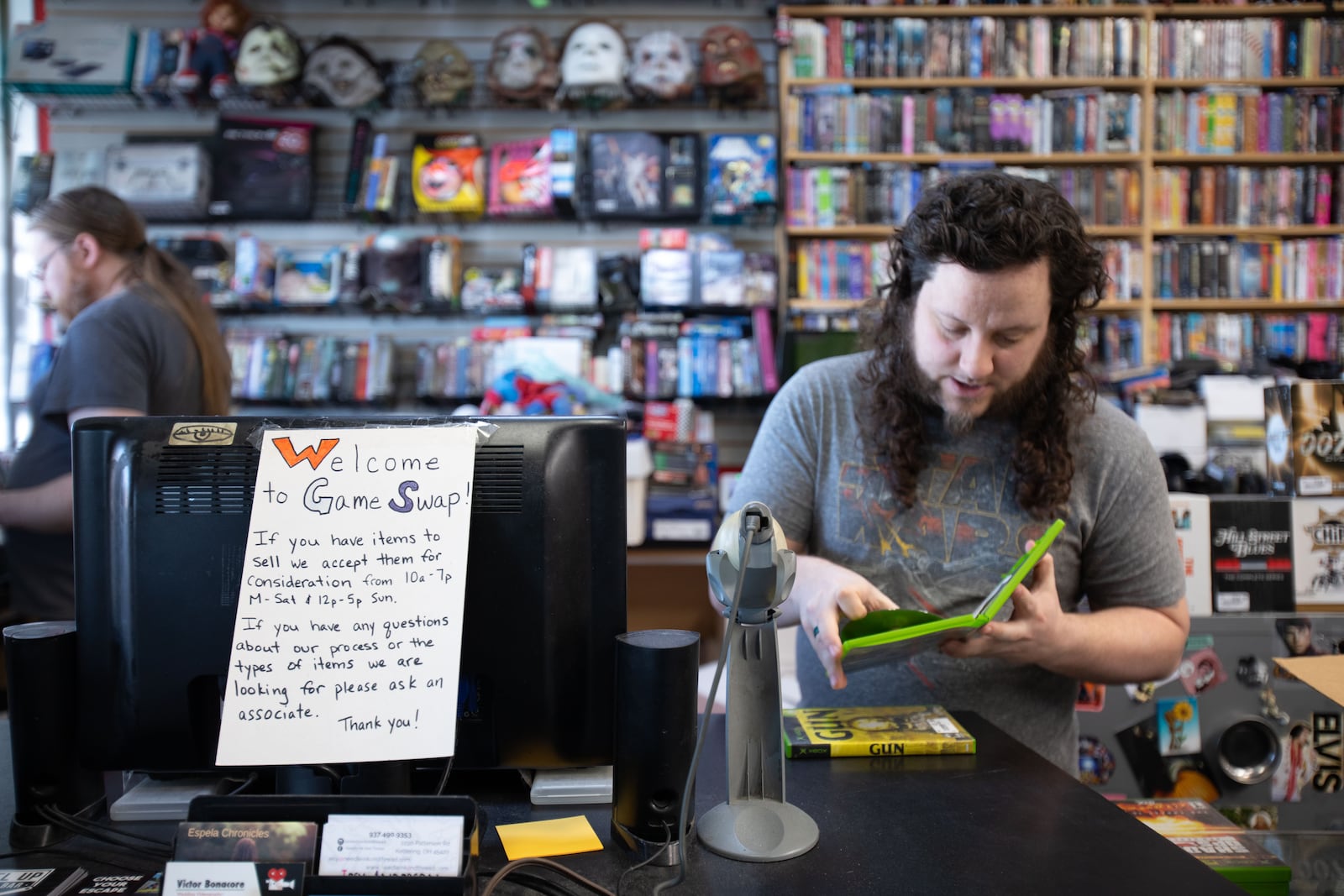 Game Swap Assistant Manager Stephen Alexander says the store carries more than 35,000 DVDs and Blu-rays. BRANDON BERRY/CONTRIBUTED