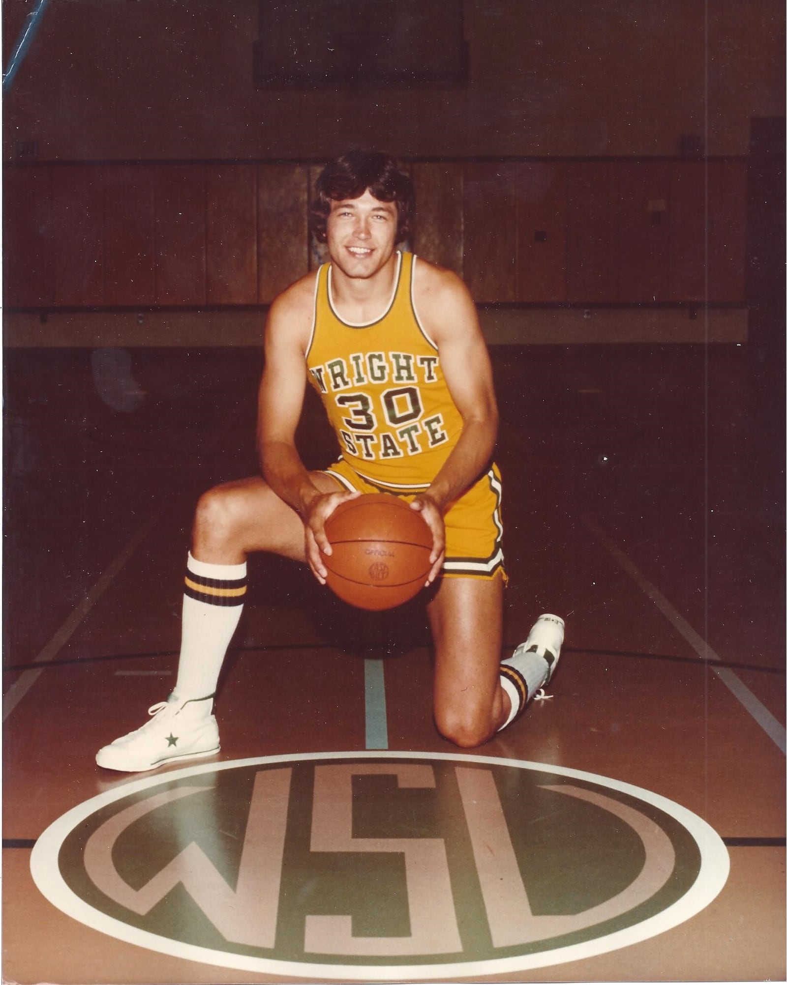 Bob Grote is one of  Wright State most celebrated athletic figures. He was a two-time All American basketball player, who scored 1,406 career points, grabbed 551 career rebounds and was twice named the team’s co-MVP. A pitcher for the baseball team ,he had a career 2.28 era and became WSU’s first pro athlete when he was drafted by the New York Mets and then spent four years in the minor leagues., He was a coach on WSU’s Division II national championship basketball team, also coached Raiders baseball and was a radio broadcaster of basketball games for five years. He’s in the Wright State Athletic Hall of Fame. CONTRIBUTED