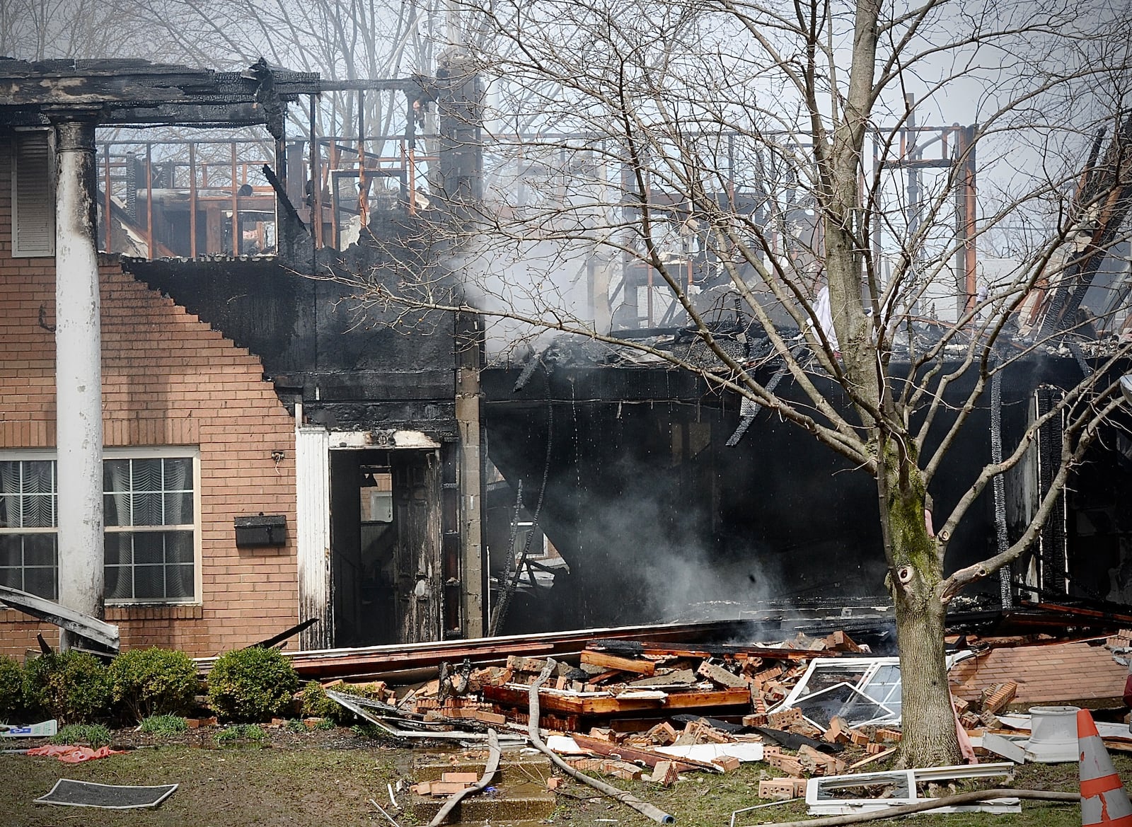 Apartment explosion Home Road three people transported Saturday, April 8, 2023. MARSHALL GORBY \STAFF