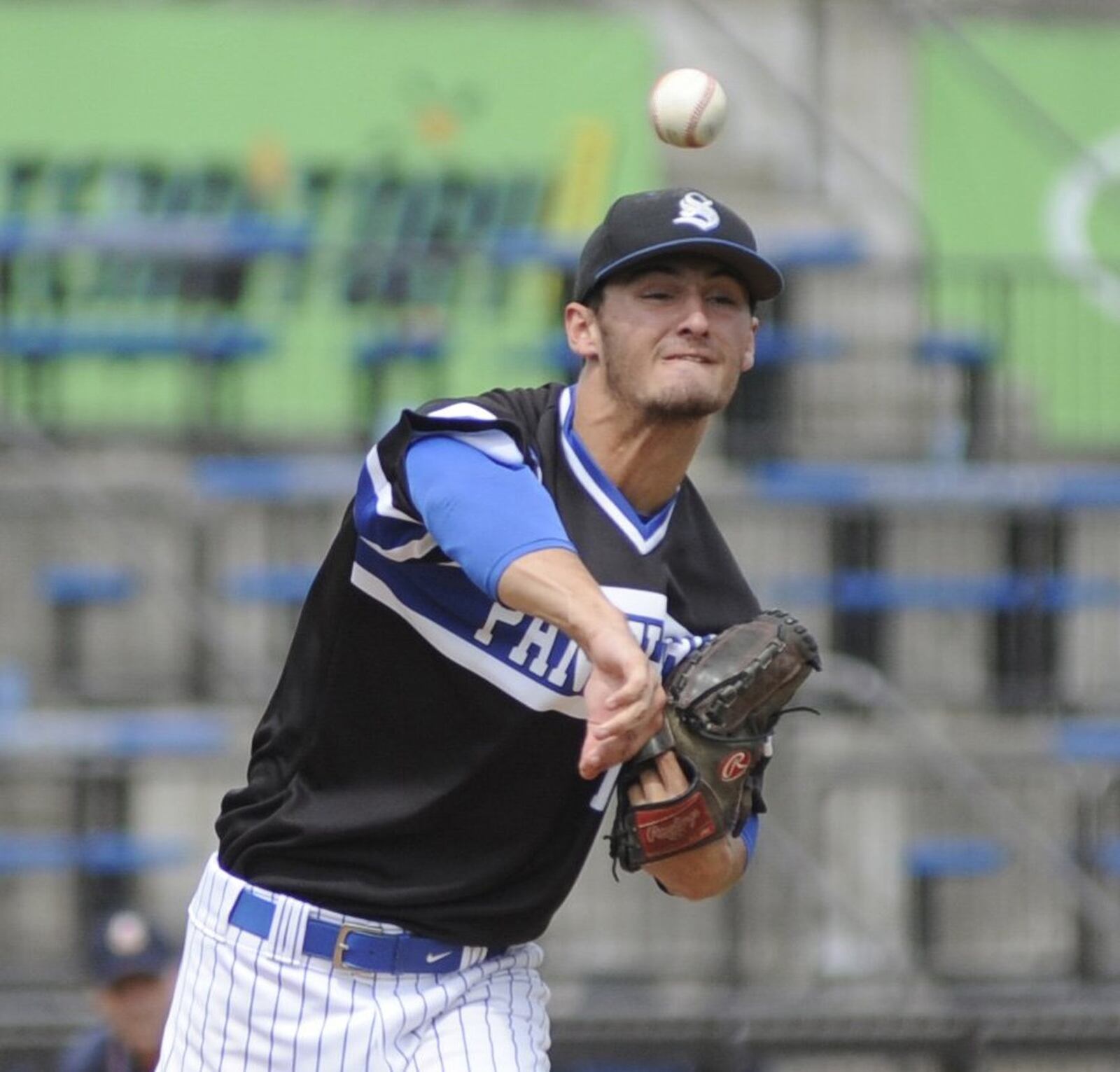 Springboro senior starting pitcher Tyler Kean lasted 4.2 innings and was tagged with the loss. Mentor defeated Springboro 4-0 in a D-I baseball state semifinal at Akron’s Canal Park on Friday, June 7, 2019. MARC PENDLETON / STAFF