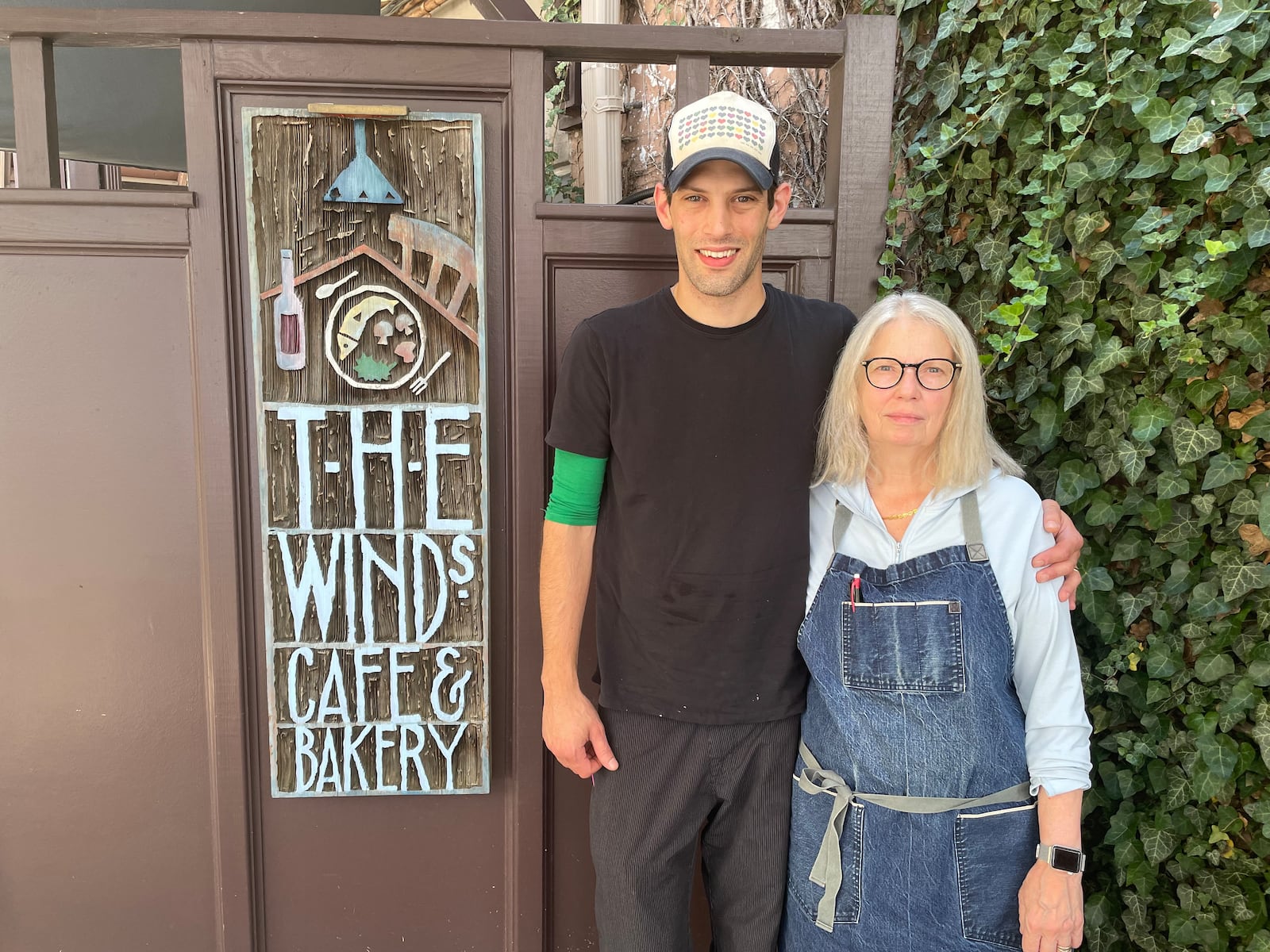 Roland Eliason co-owner of the Winds Café in Yellow Springs with long-time owner Mary Kay Smith. The restaurant's hours are expanding. NATALIE JONES/STAFF