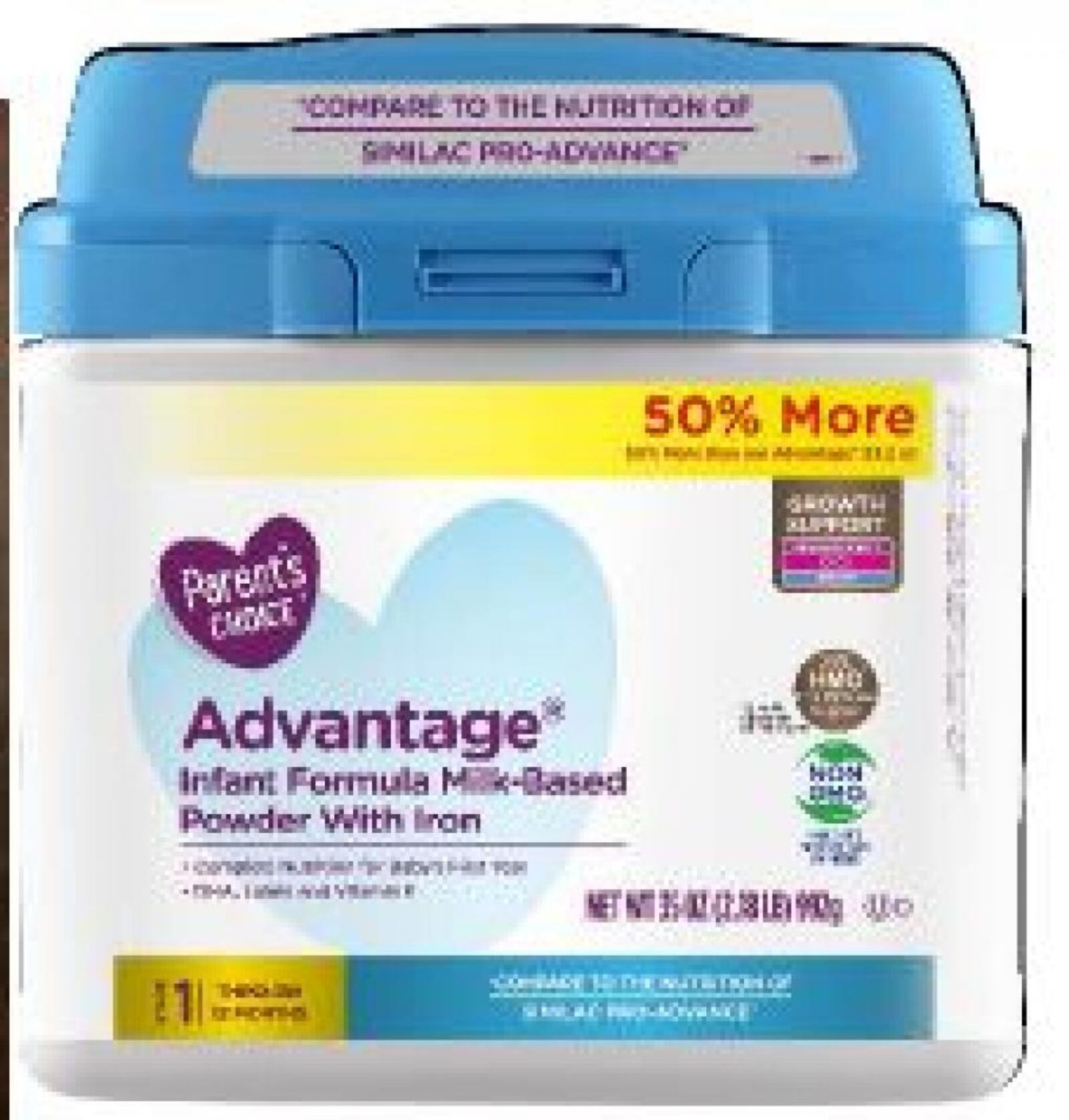 Parent’s Choice Advantage Infant Formula Milk-Based Powder with Iron