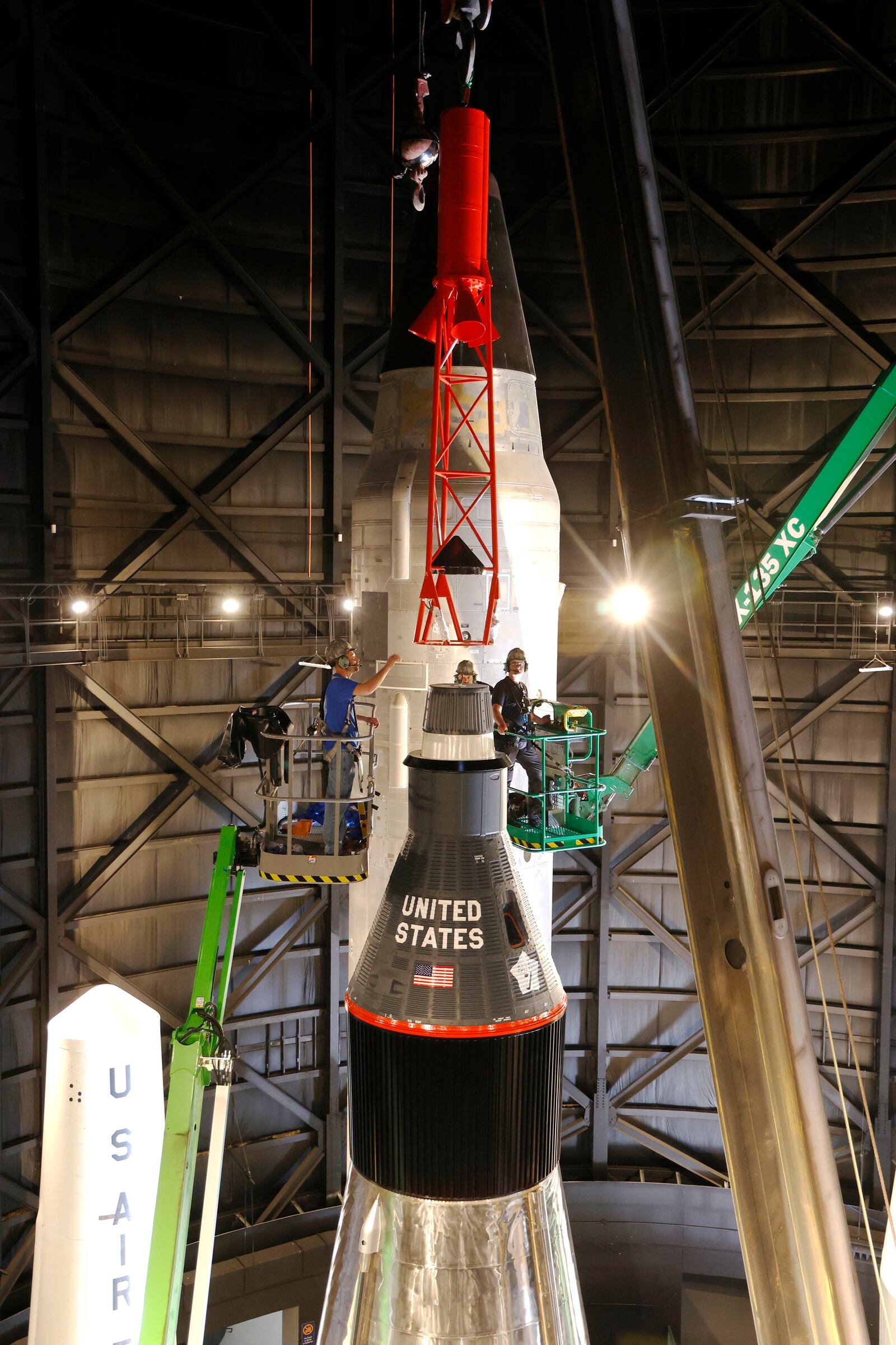 The rocket on display represents the launch vehicIe for U.S. Air Force Maj Gordon Cooper's Mercury-Atlas 0 misson on May 15-16, 1963. (U.S. Air Force photo by Ty Greenlees)