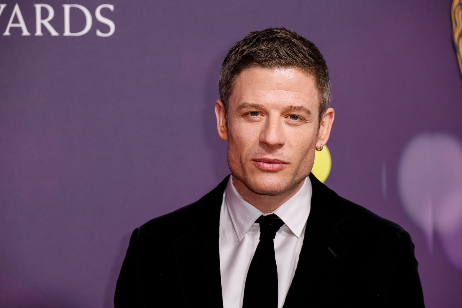 James Norton poses for photographers upon arrival at the 78th British Academy Film Awards, BAFTA's, in London, Sunday, Feb. 16, 2025. (Photo by Joel C Ryan/Invision/AP)