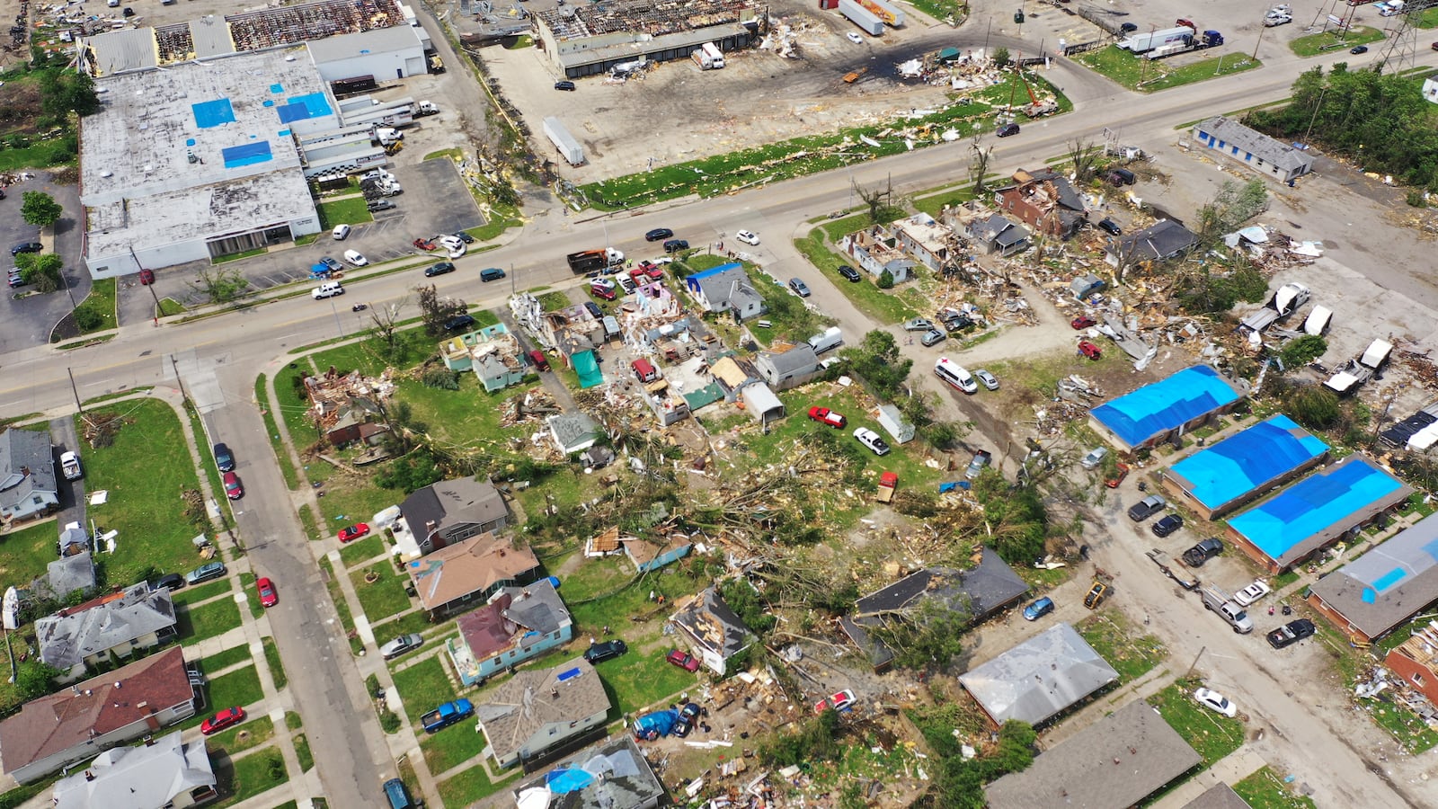 Aerial photo of the tornado's aftermath in Old North Dayton. (CONTRIBUTED)