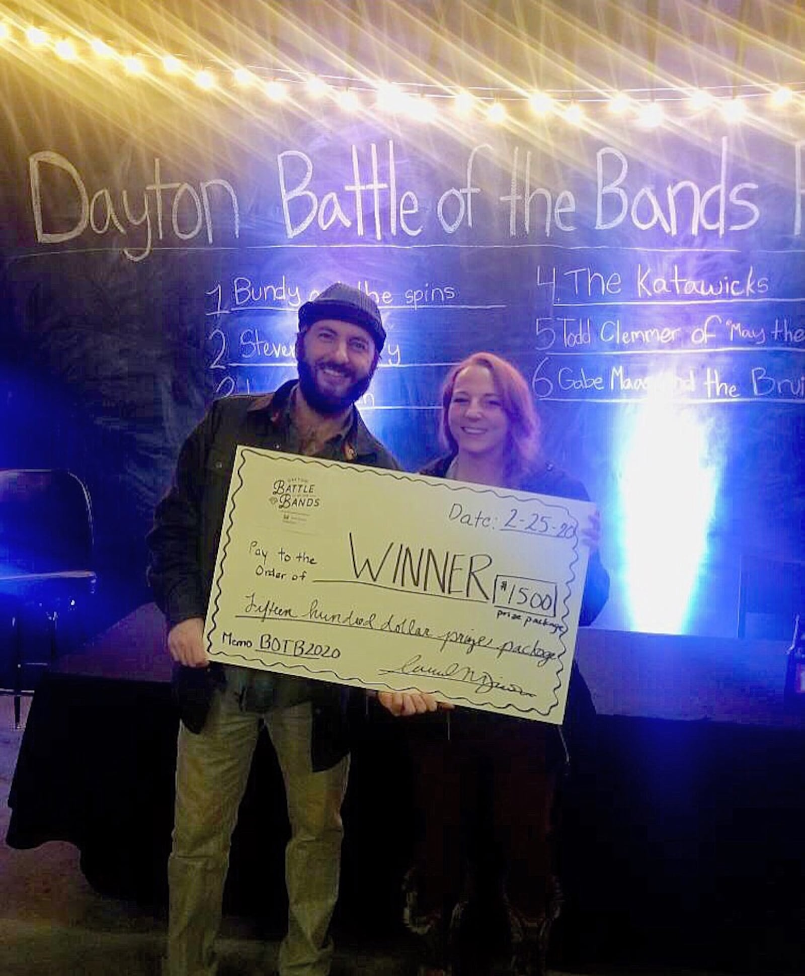 The folk duo the Katawicks took the top prize in 2020 in the first year of the Dayton Battle of the Bands, returning for a fourth installment at The Brightside in Dayton on Thursday Jan. 18.