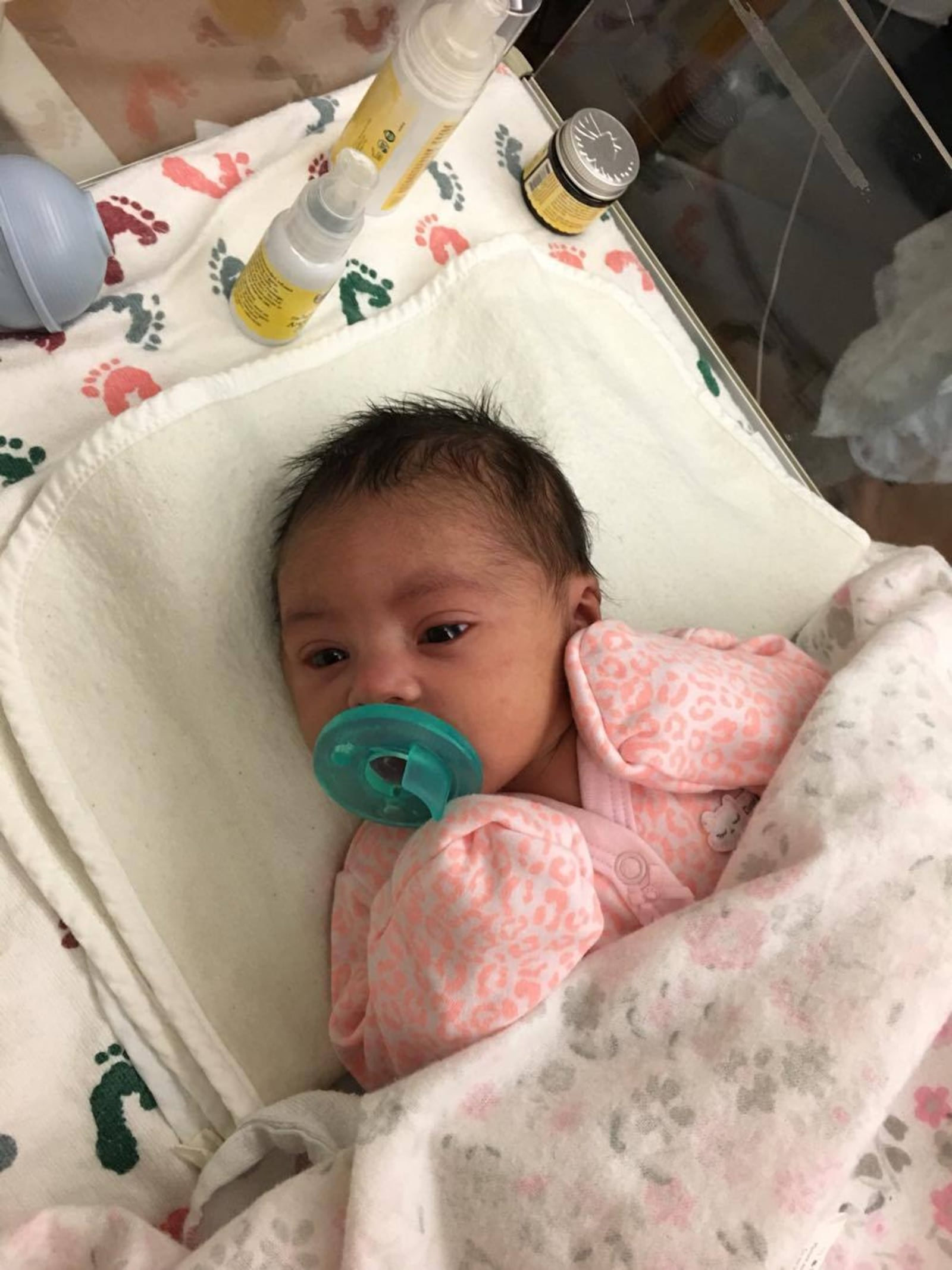 Amira Yvonne Glenn was born Nov. 19. A video of the infant getting a bath has received more than 19 million views on Facebook.