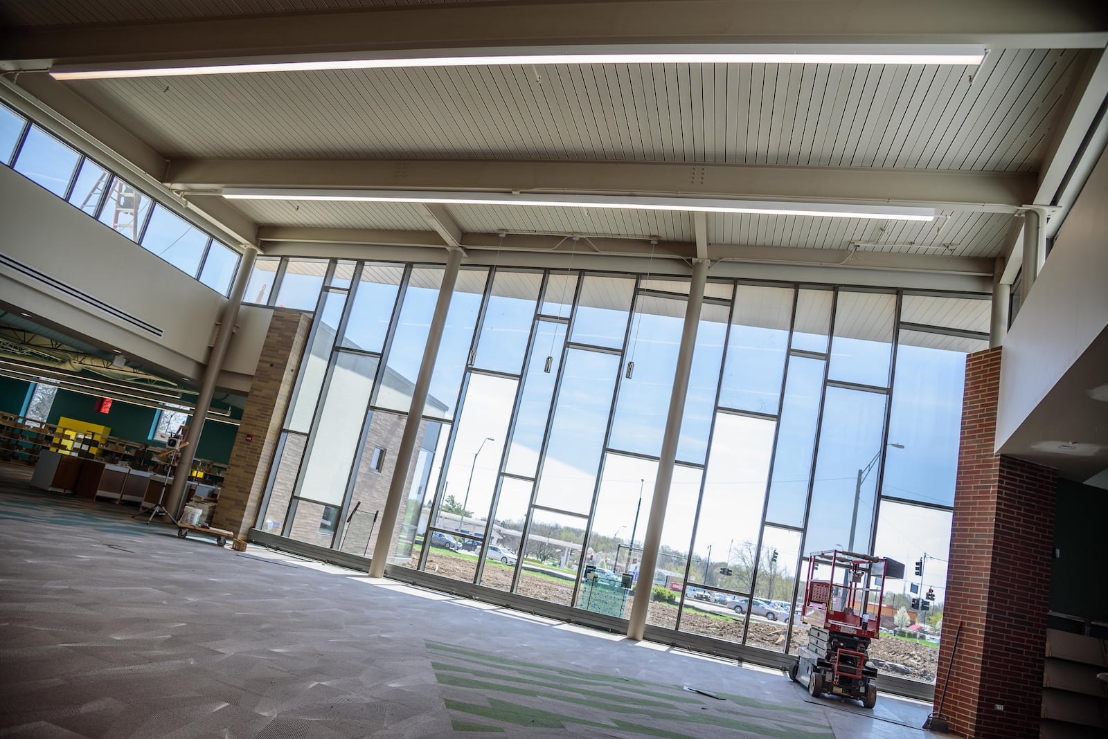 Construction on the Kettering Wilmington-Stroop Branch of the Dayton Metro Library nears completion. The branch will have its grand opening on Saturday, June 1, 2019 from 1-4 p.m. TOM GILLIAM/CONTRIBUTED