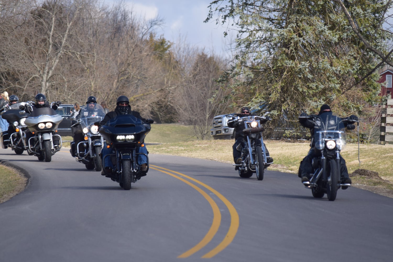 PHOTOS: Thousands of Outlaws attend motorcycle gang leaders funeral at Montgomery County Fairgrounds.