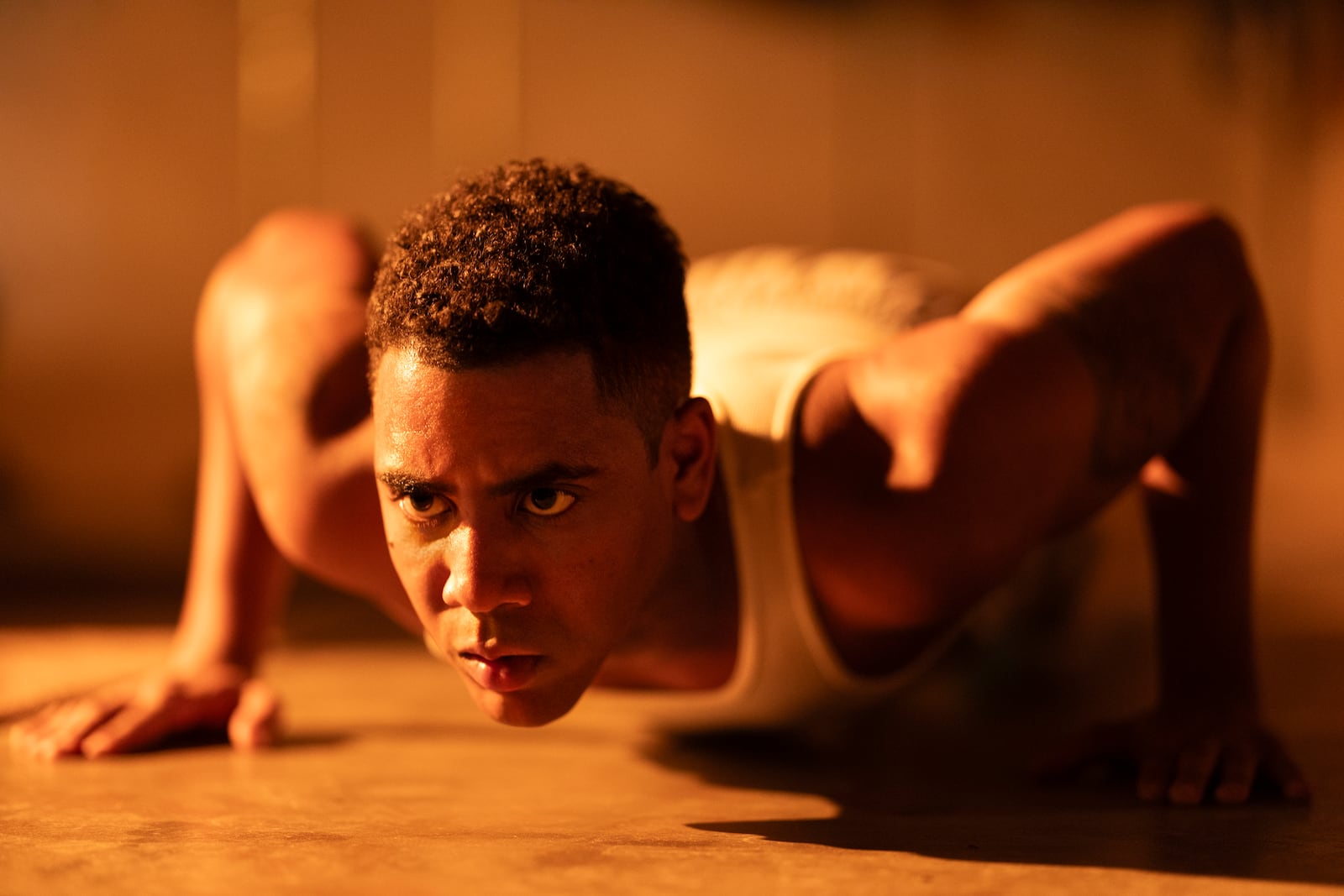 This image released by Amazon/MGM shows Jharrel Jerome in a scene from "Unstoppable." (Ana Carballosa/Amazon/MGM via AP)