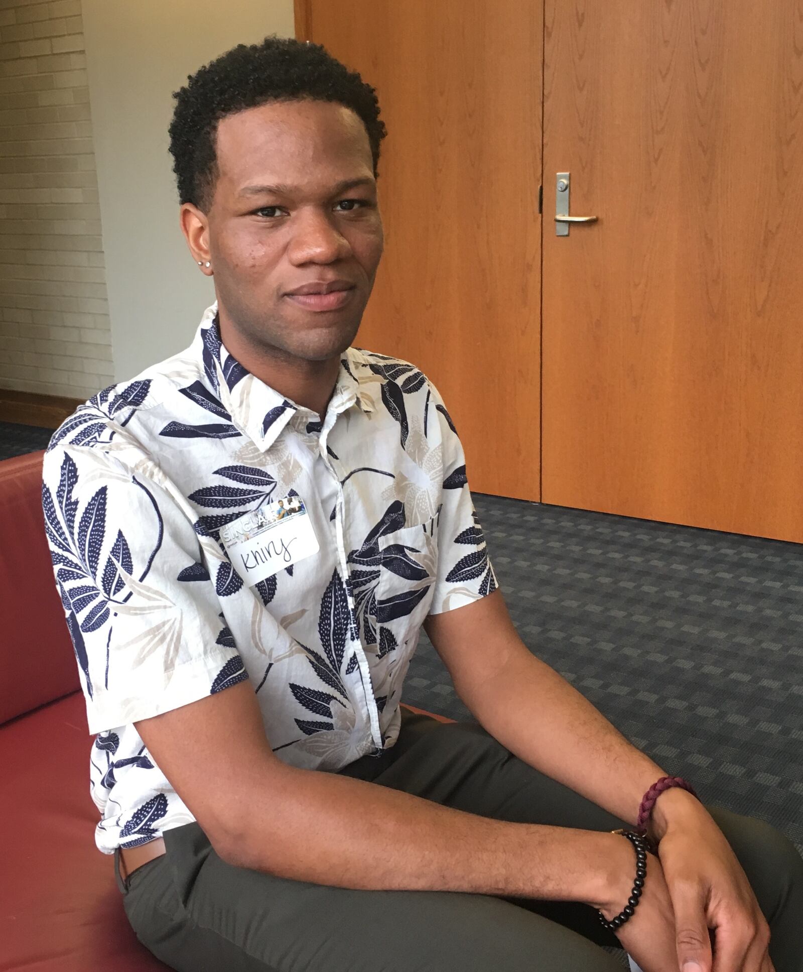 Khiry Veney, 26, of Fairborn attended the Sinclair Community College Job & Career Certificate Fair in June. He plans to go back to college and get a teaching degree. Lynn Hulsey/STAFF