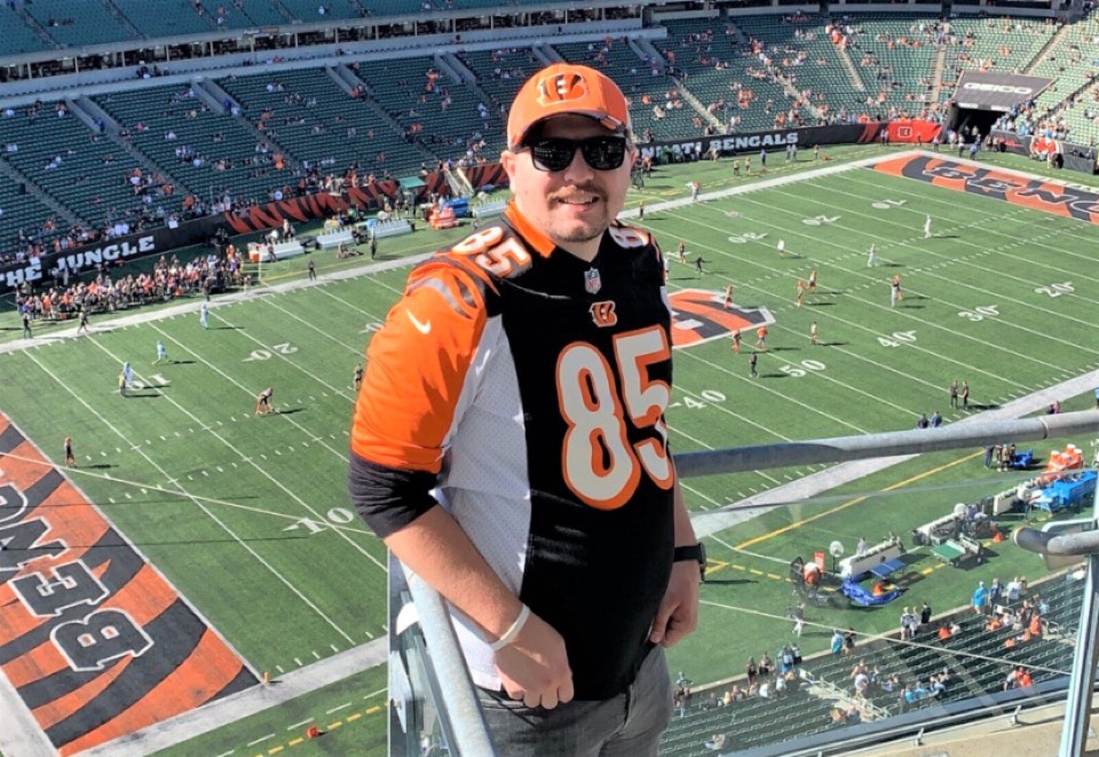 Jacob Eifert, 27, of Springfield, said he was born and raised in Cincinnati and grew up watching and rooting for the team. He said he's excited about Sunday's season opener against the Cleveland Browns and predicts the Bengals will go 13-4 this season. CONTRIBUTED