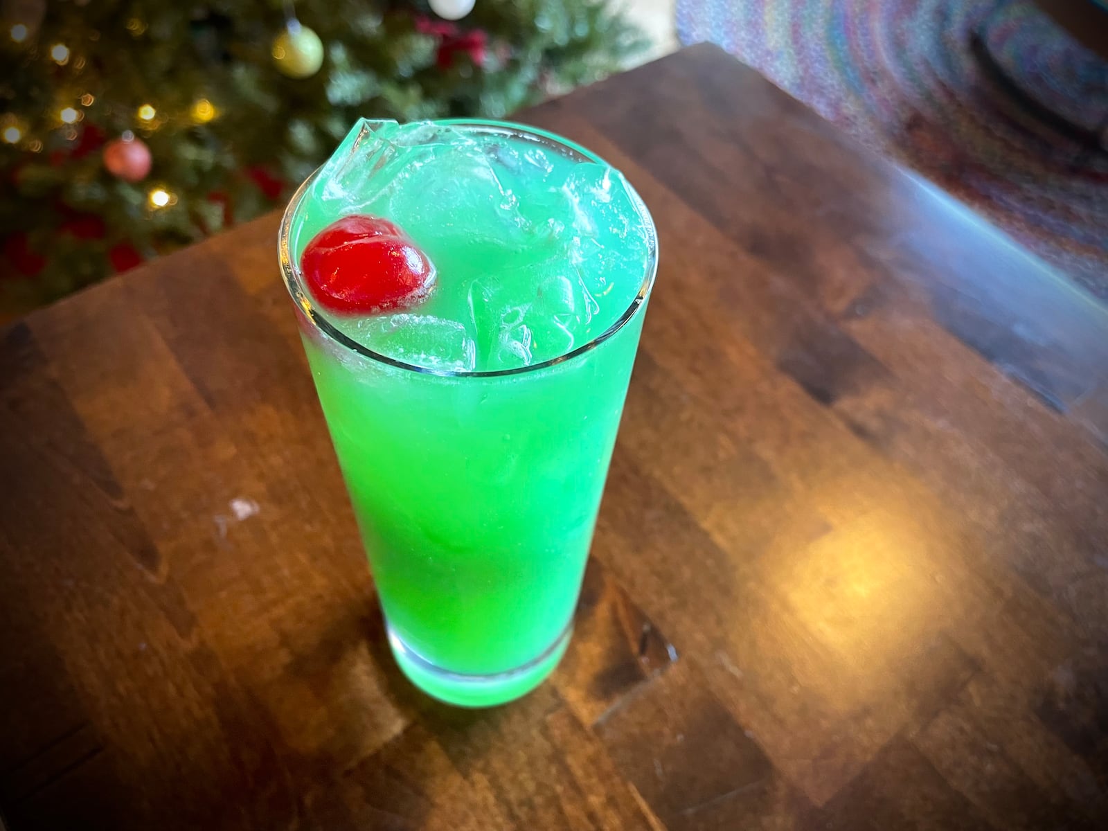 Two Social, located at 123 E. Third St. in Dayton, has eight holiday-themed cocktails on its menu. Pictured is the You're a Mean One. NATALIE JONES/STAFF