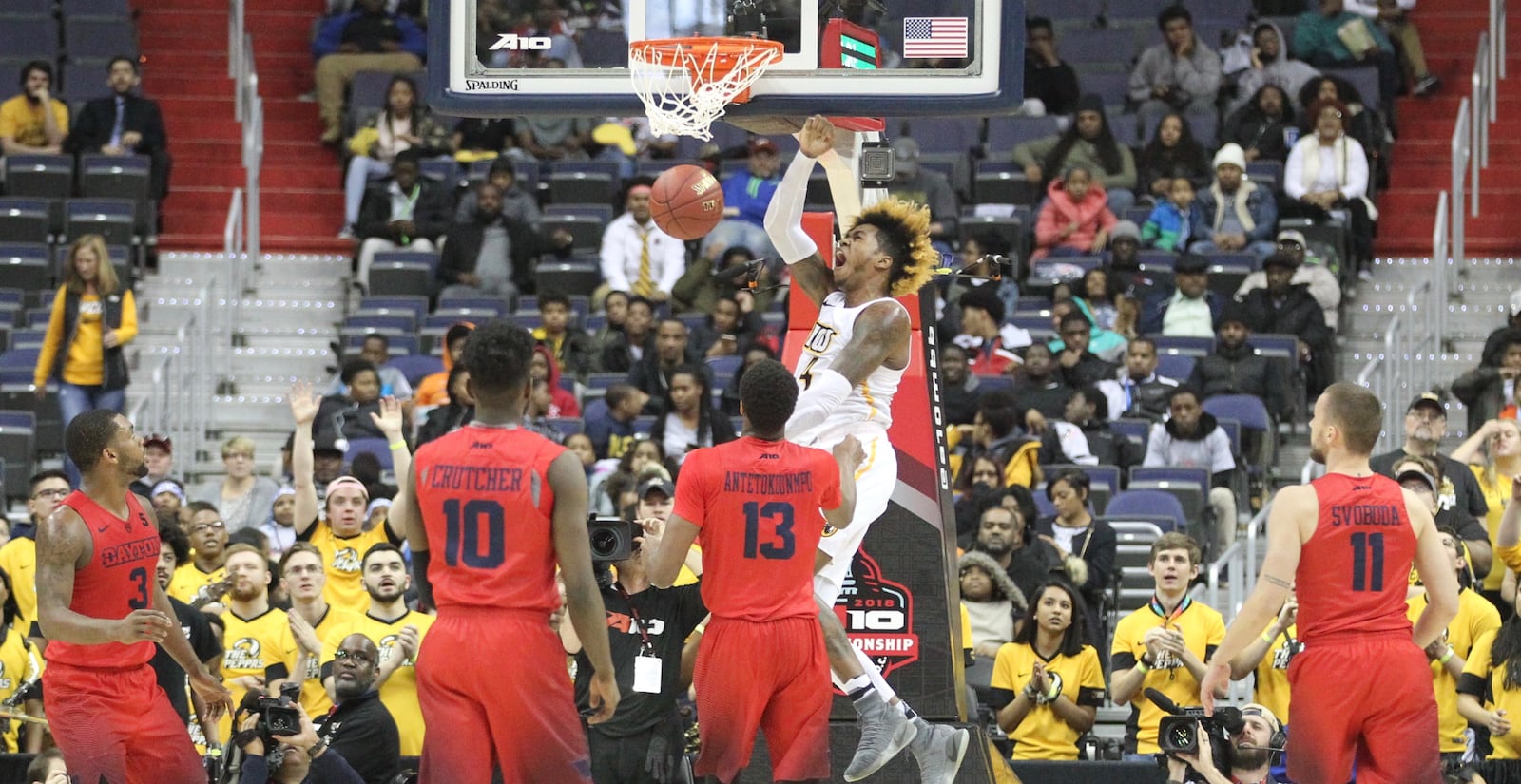 Dayton against Virginia Commonwealth on Thursday, March 8, 2018, at Capital One Arena in Washington, D.C.