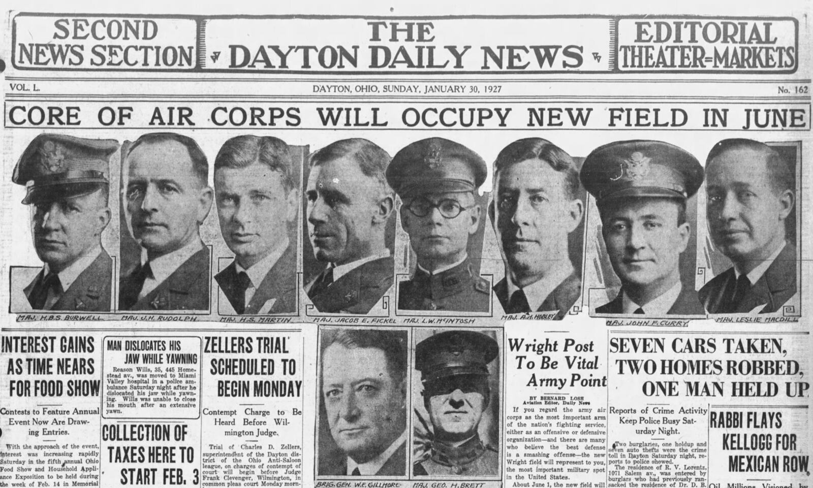 Dayton Daily News, Jan. 30, 1927. DAYTON DAILY NEWS ARCHIVES