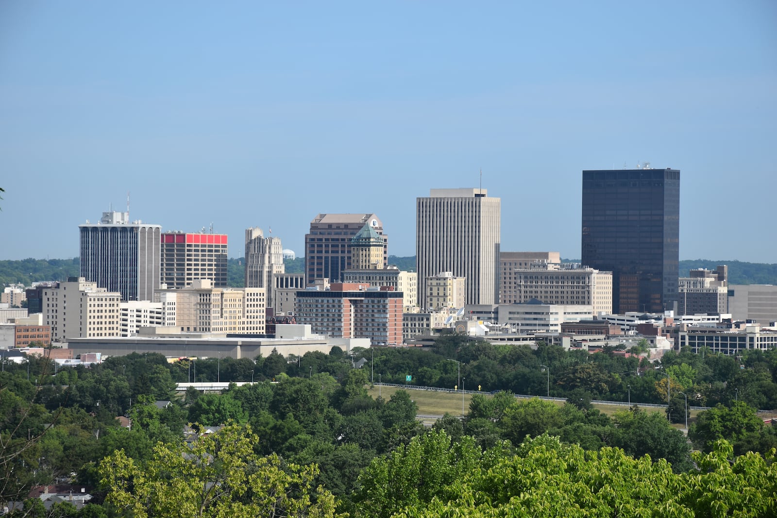 Tree cover south of downtown Dayton. CORNELIUS FROLIK / STAFF