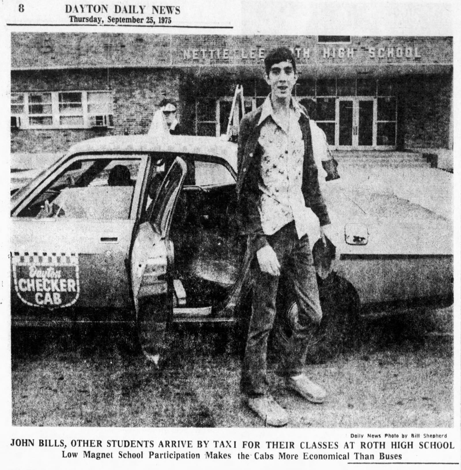 Sept. 25, 1975: 59 students go by cab in magnet school plan. DAYTON DAILY NEWS ARCHIVES