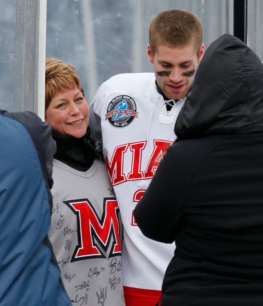 Miami Hockey Practices at Soldier Field