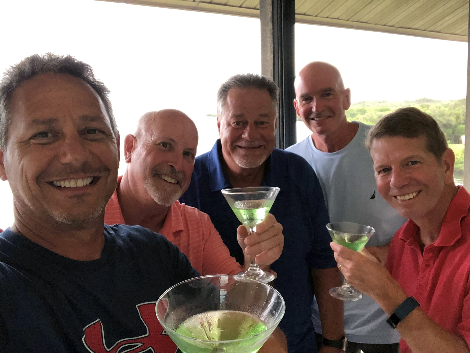 Doran (second from left) with his long time friends from his high school days at Wayne. L-R Tim Ryan, Doran, Bob Kalinyak, Todd Willis, Rob Stuck.